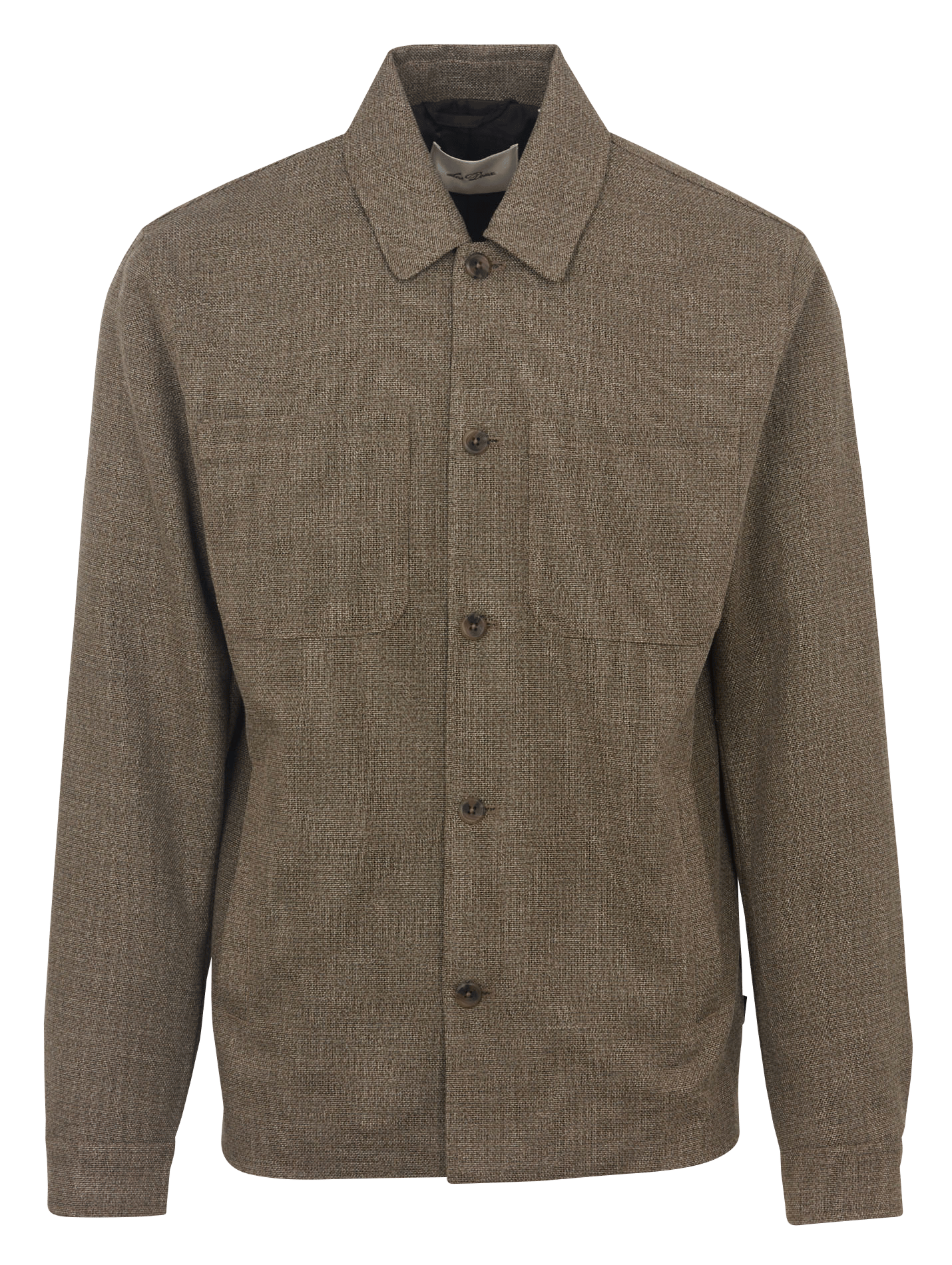 Oversized overshirt met klassieke kraag LES DEUX Bruin