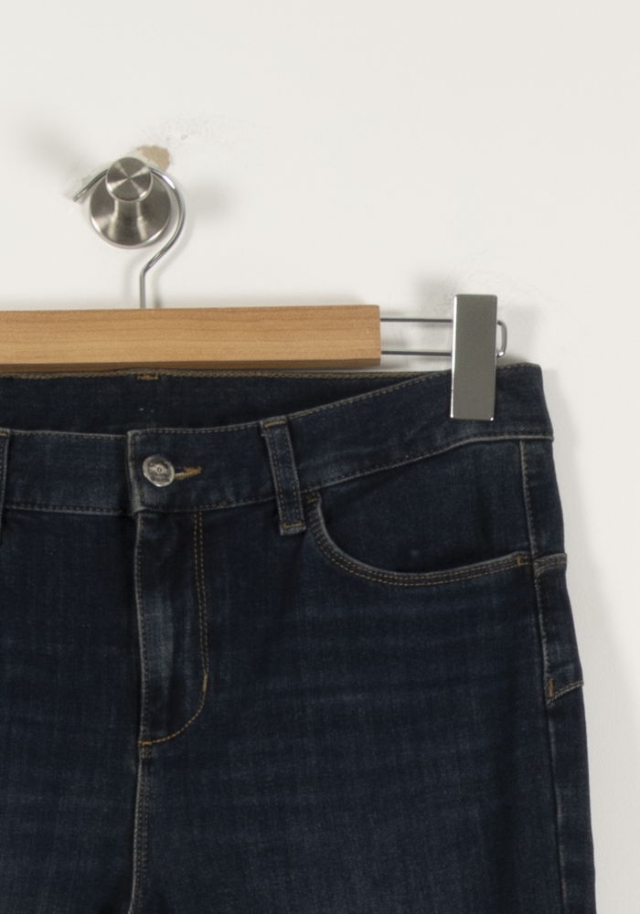 Cropped slim jeans with studs LIU JO - SECONDE MAIN Blue