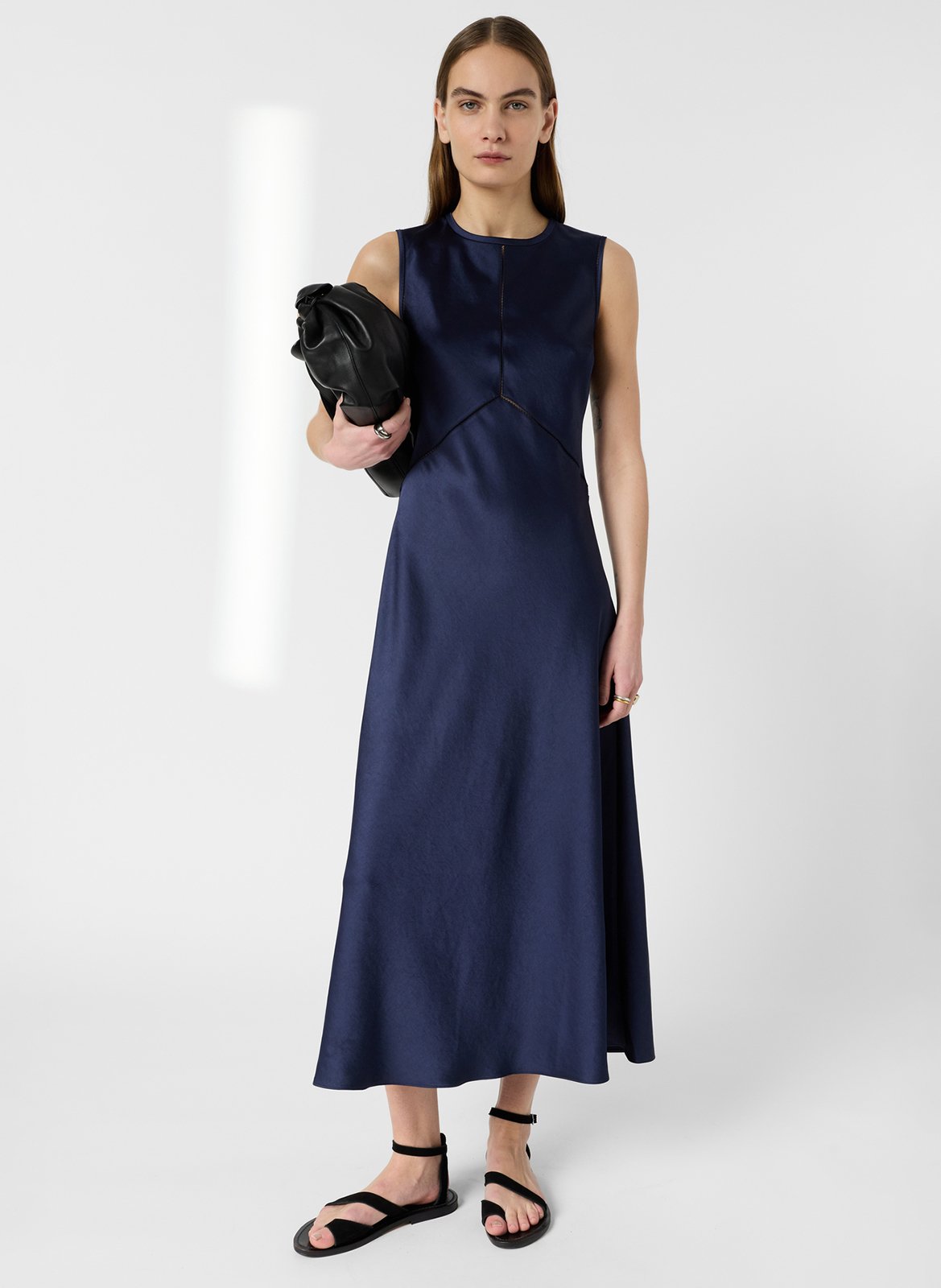 Lange jurk met ronde hals GERARD DAREL Blue