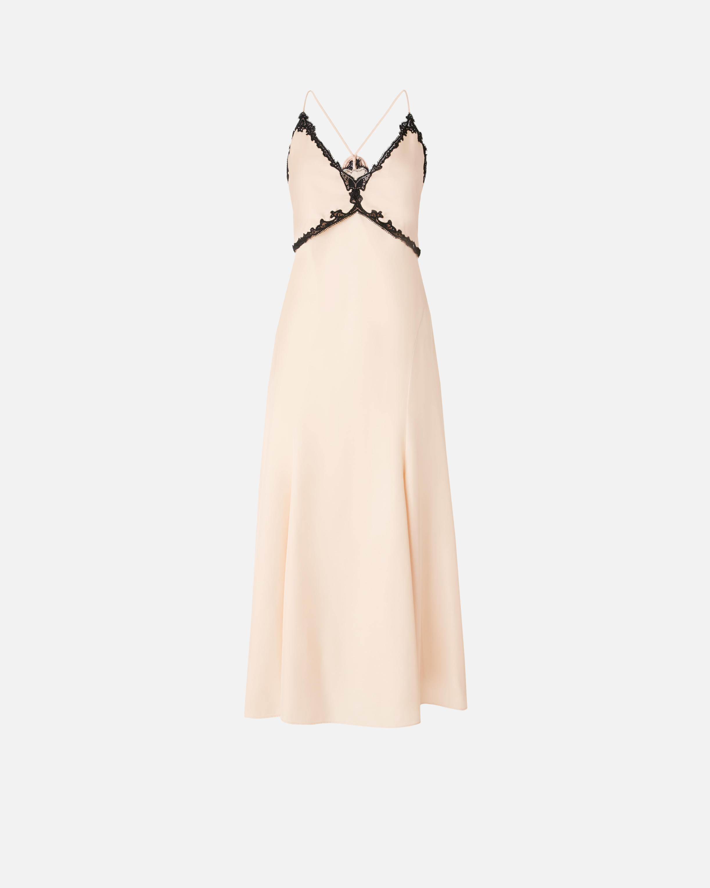 Robe longue avec insertions en dentelle PINKO Noir