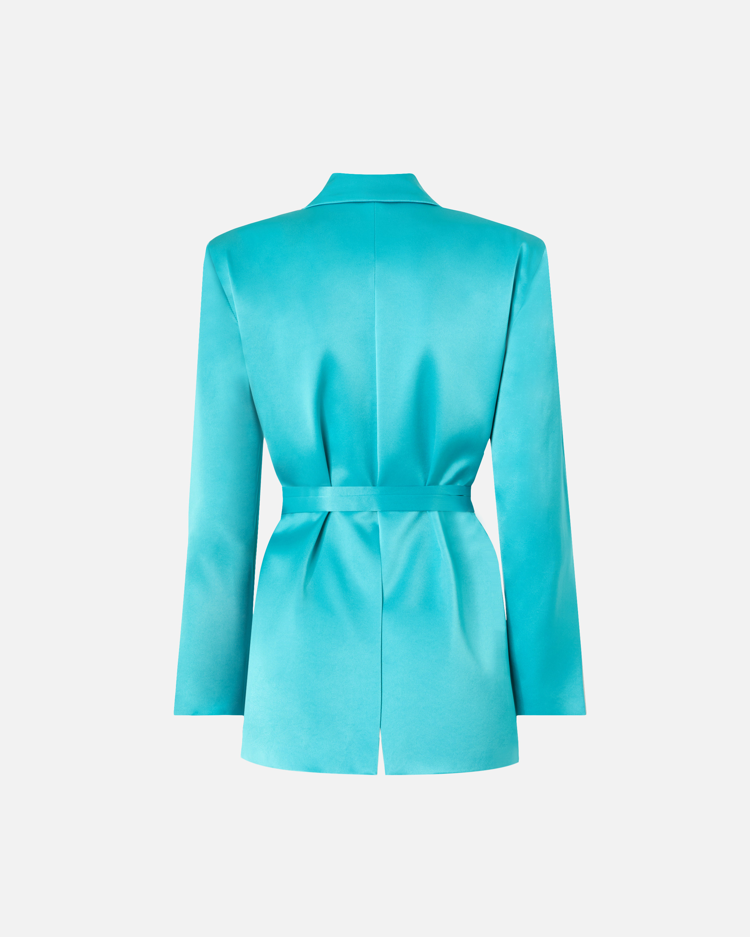 Veste ceinturée en satin PINKO Vert