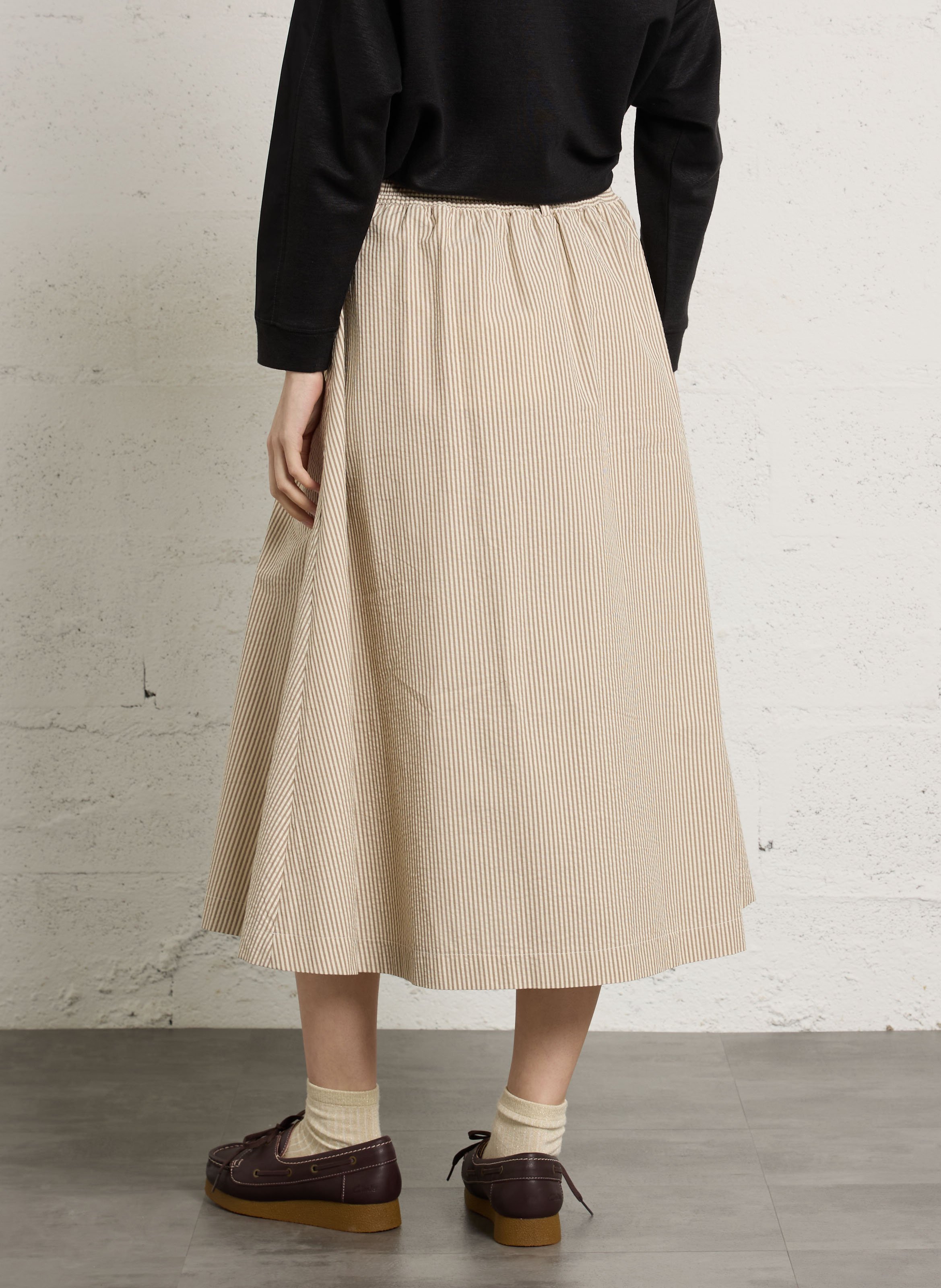 Striped cotton midi skirt RUE DE TOKYO Multicolored