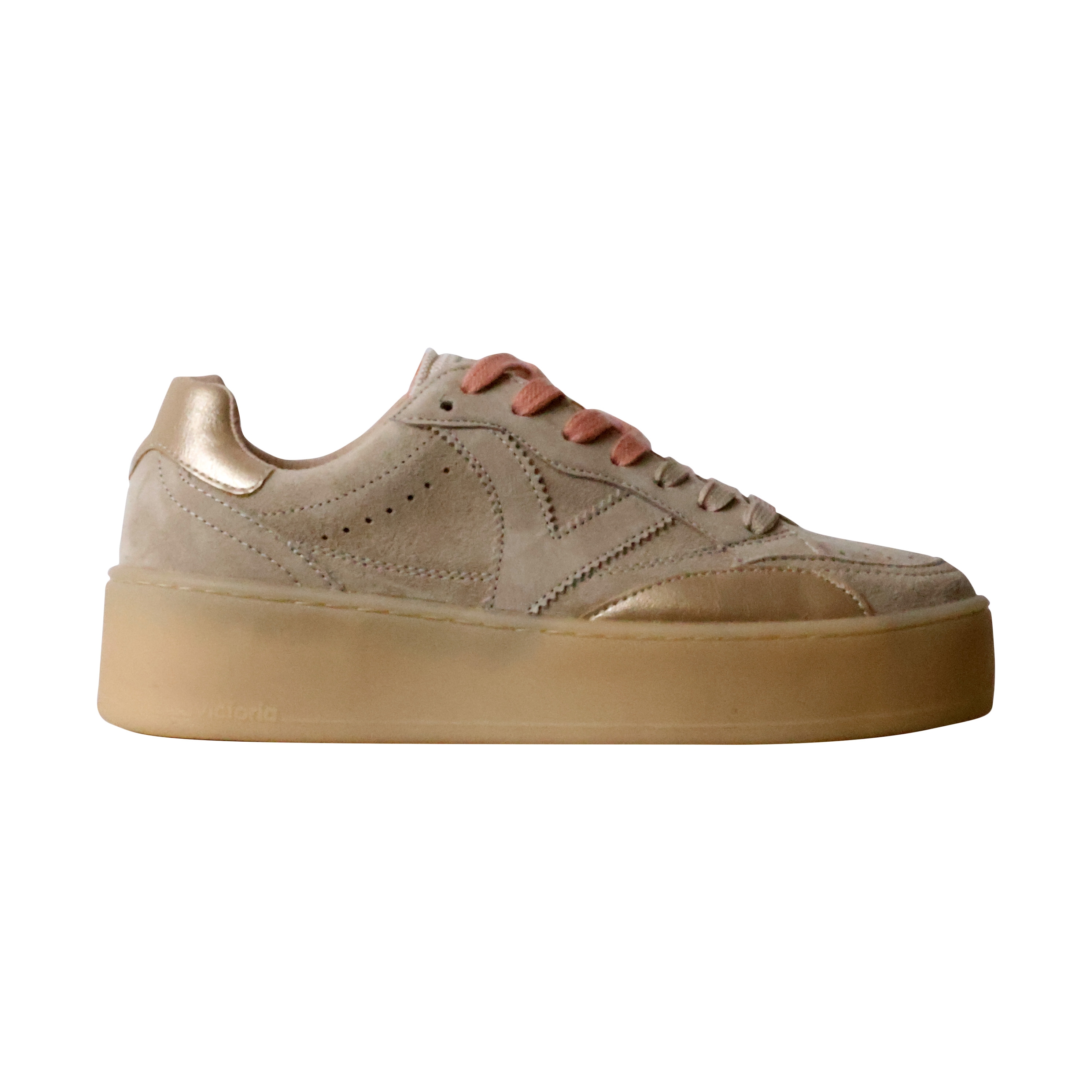 Leather trainers VICTORIA Beige
