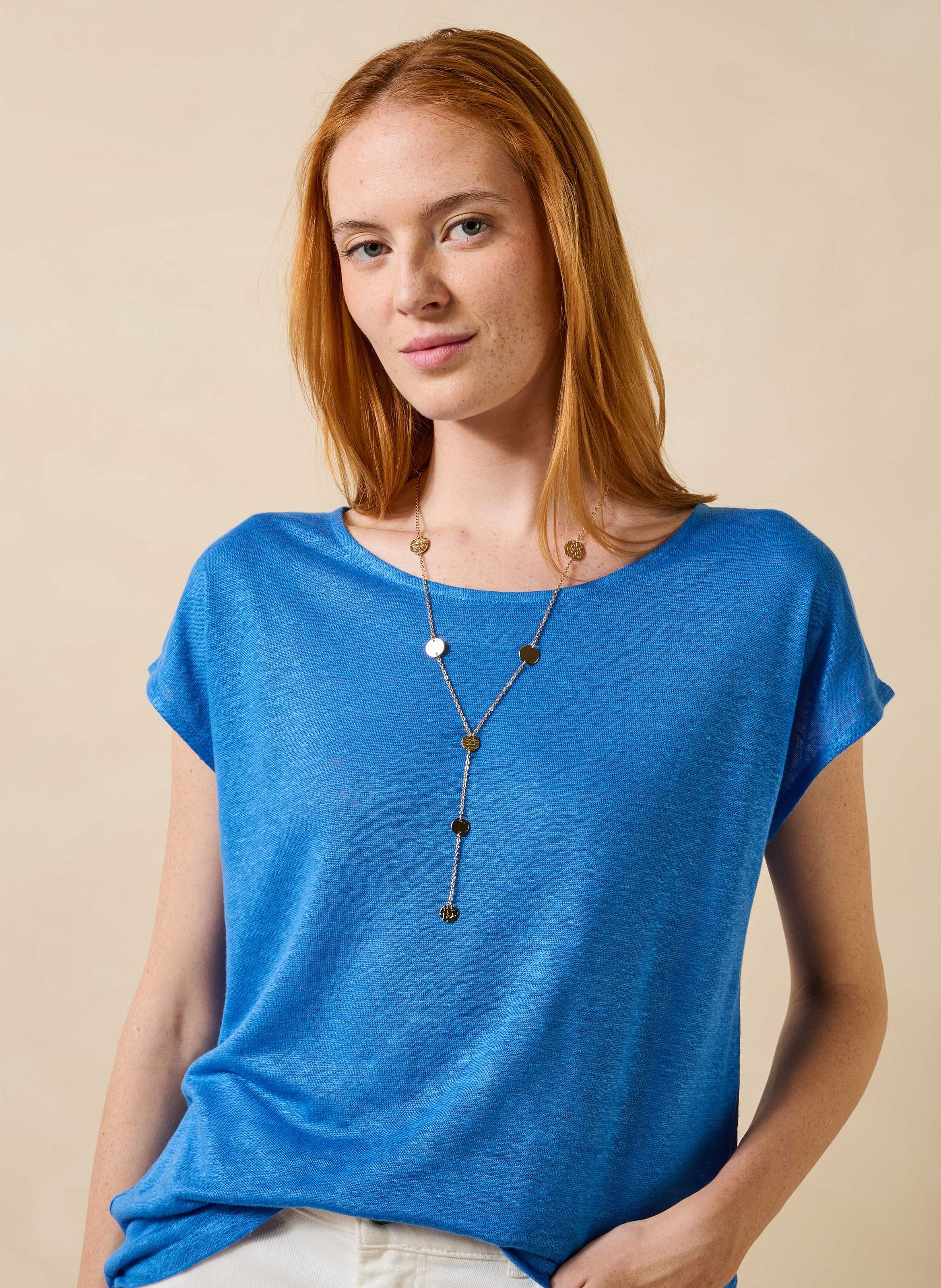 Lange ketting van staal LA FEE MARABOUTEE Goudkleurig