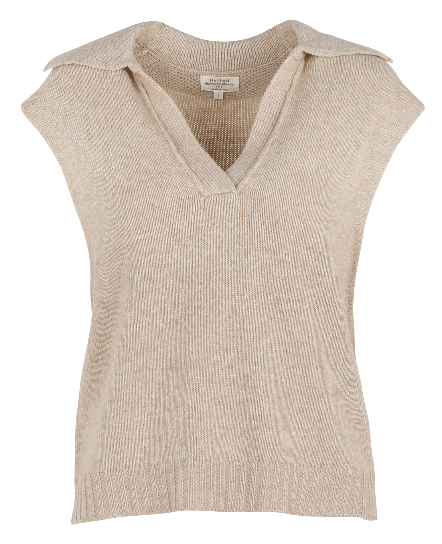 Wool-blend V-neck sweater HARTFORD Beige