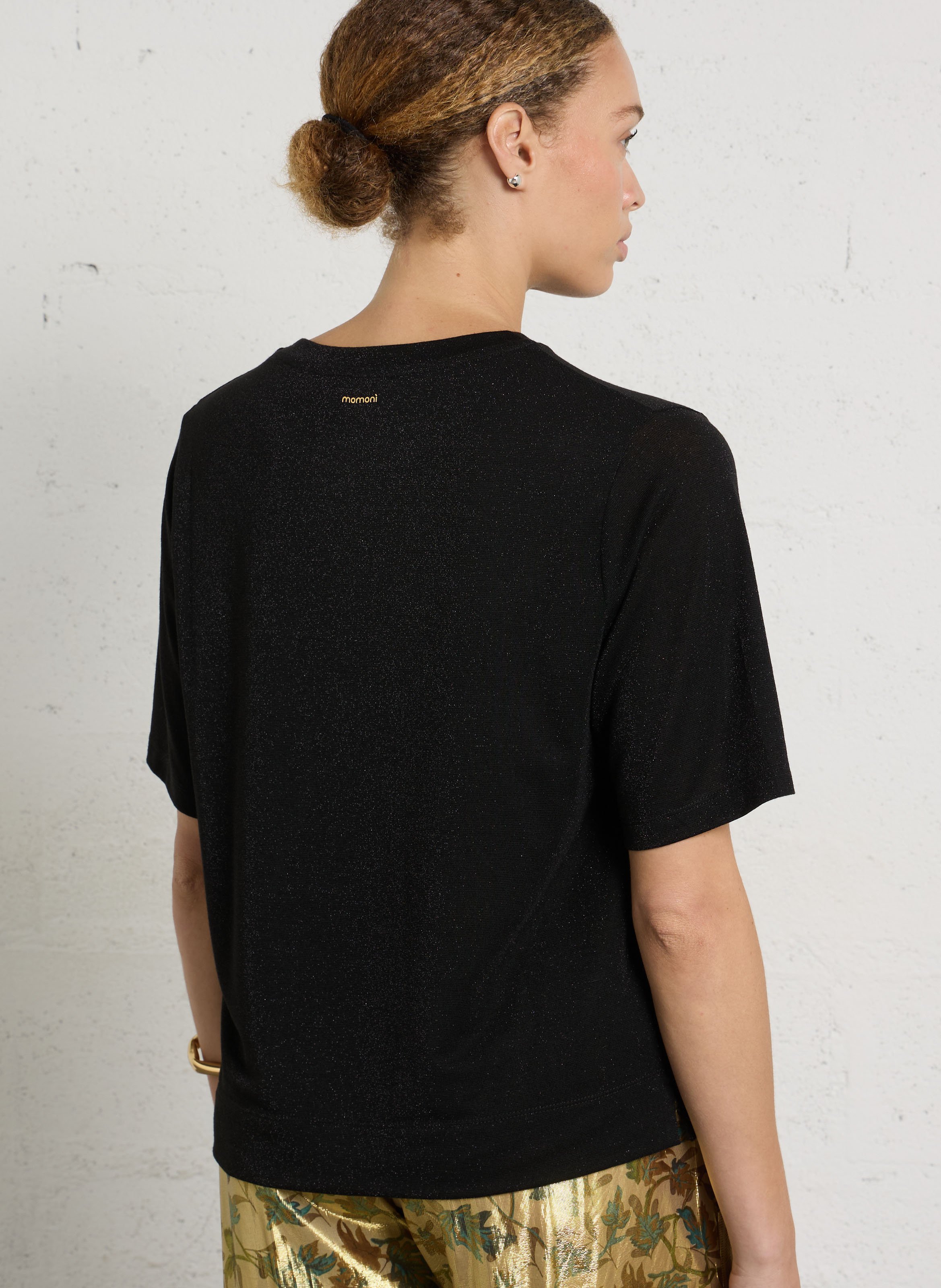 Gerader Pullover aus feinem Strick MOMONI Schwarz