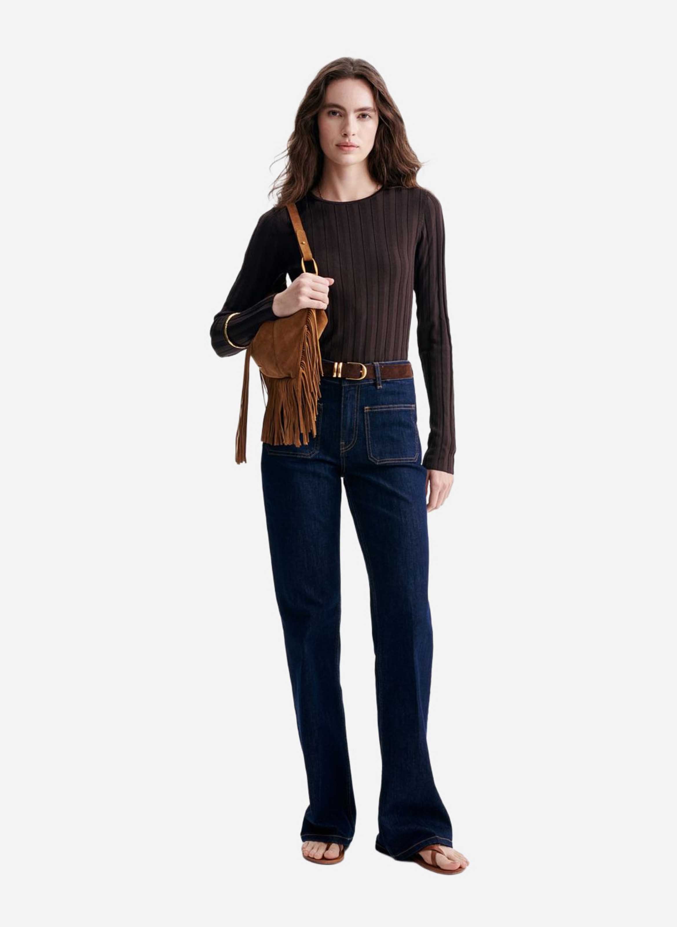 Pull col rond  VANESSA BRUNO Marron