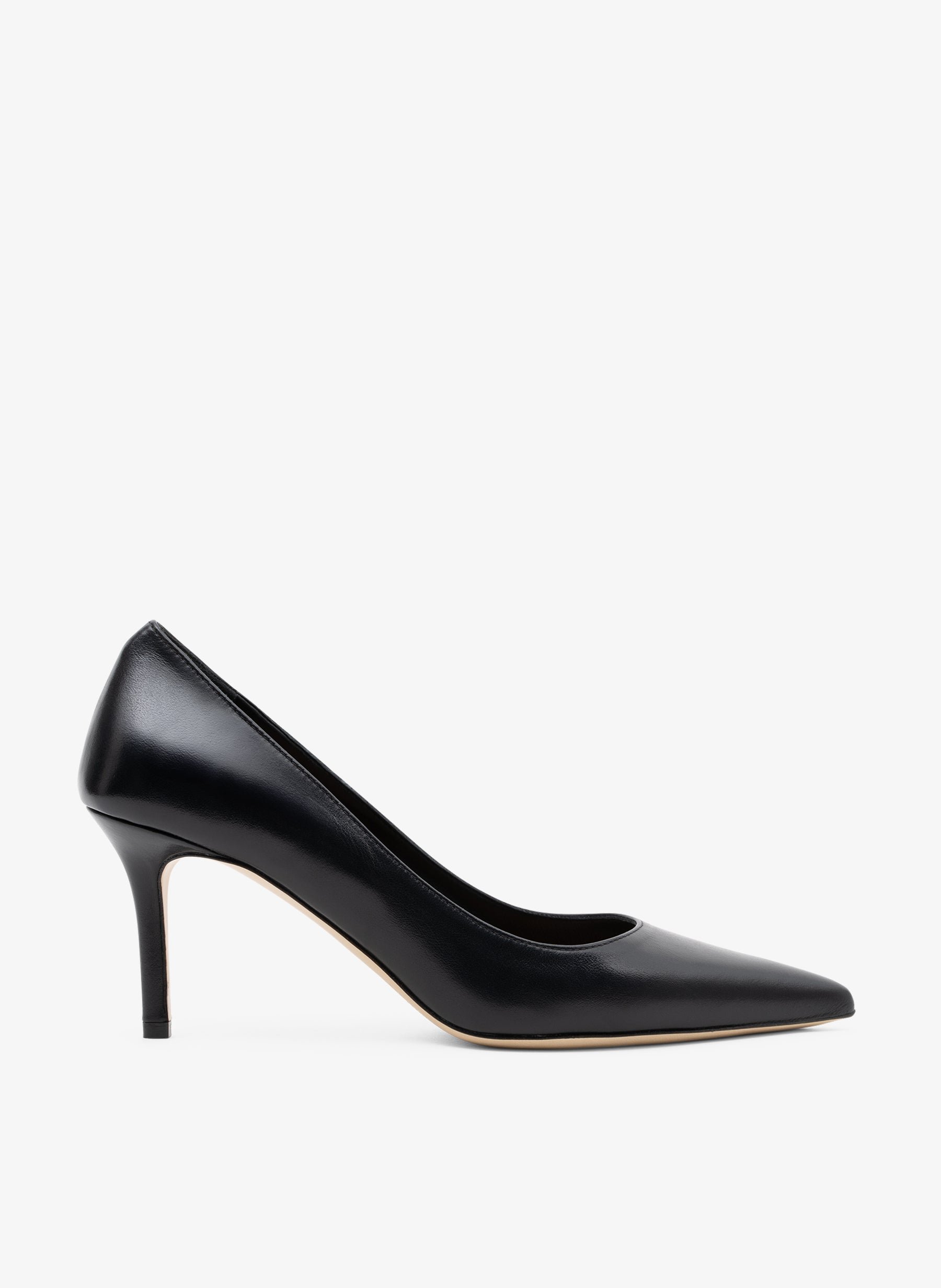 Smooth black calf leather pumps PARALLELE PARIS Black