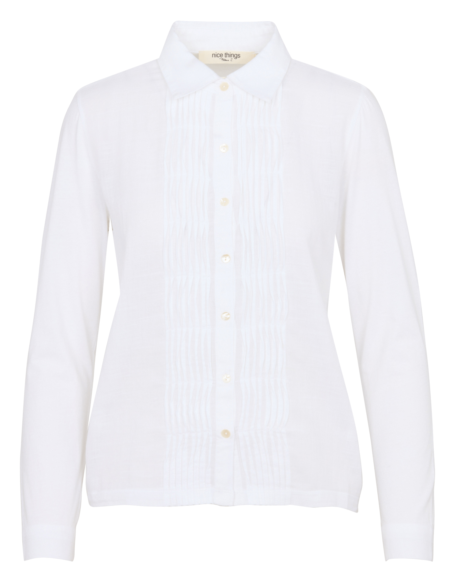 Pleated cotton shirt NICE THINGS White