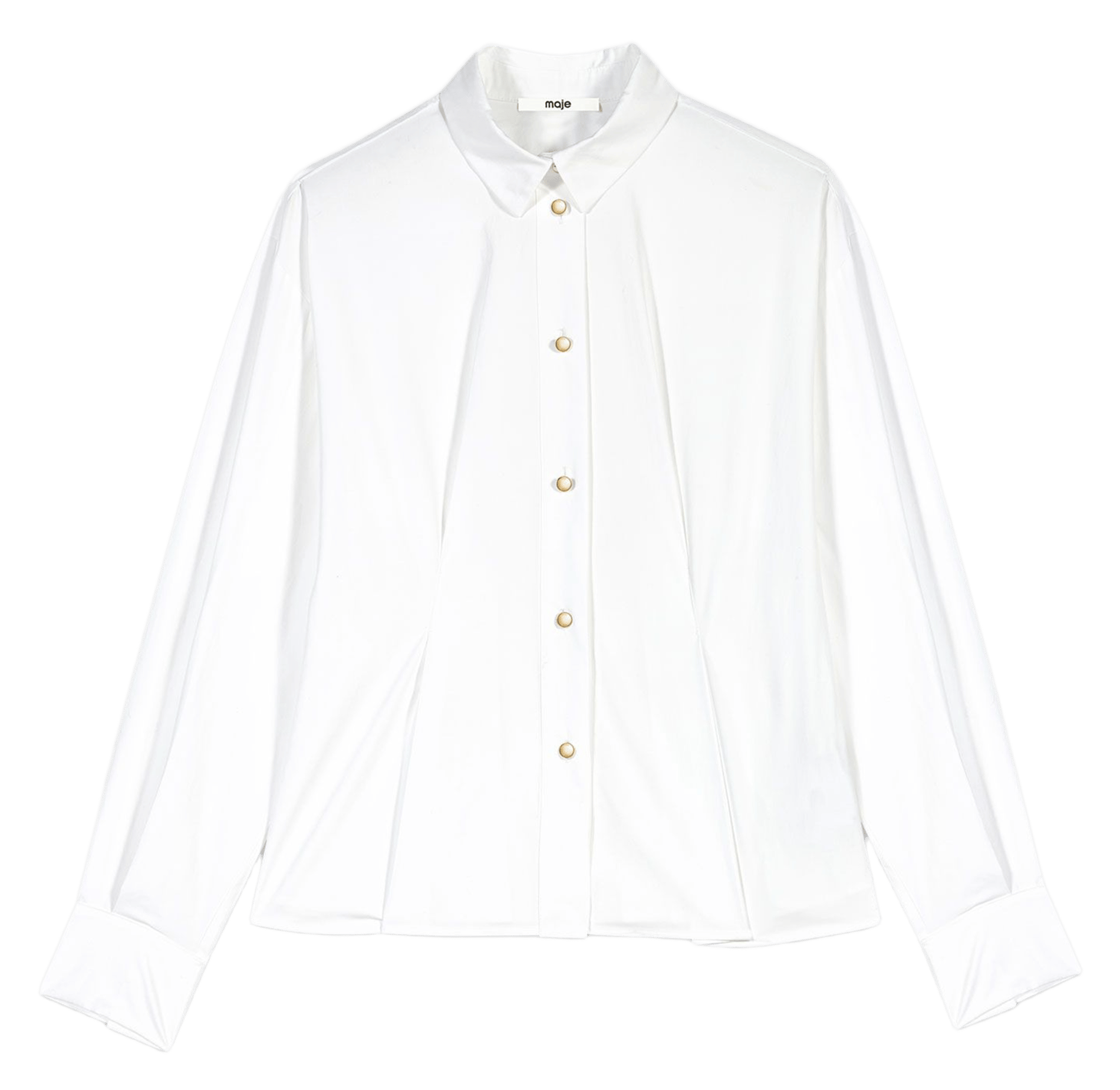 Chemise nouée en coton MAJE Blanc