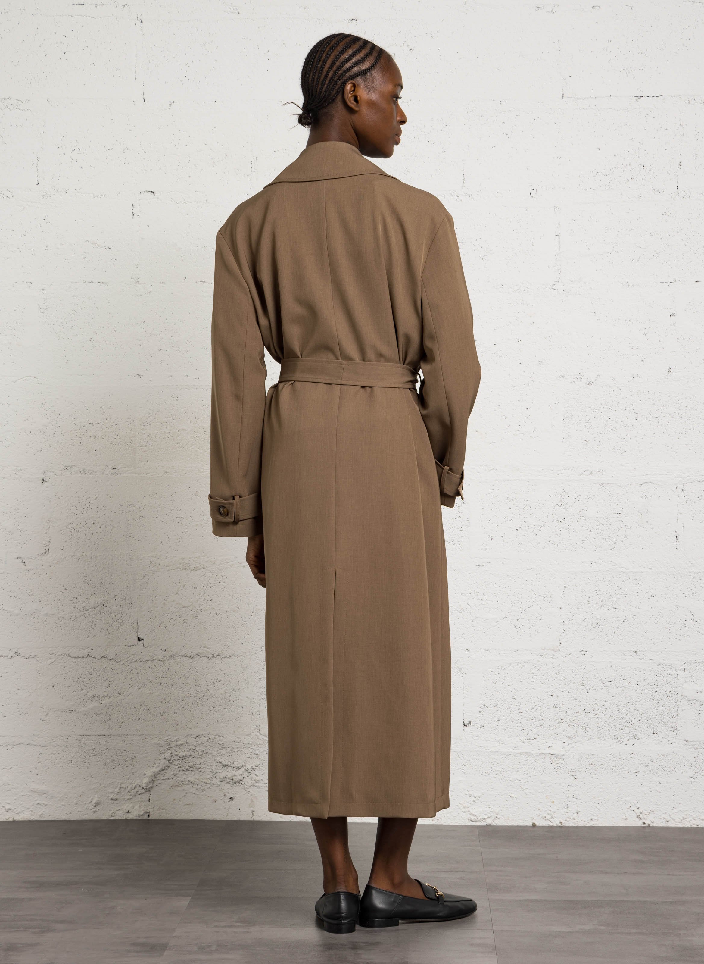 Manteau trench à ceinture IMPERIAL Marron