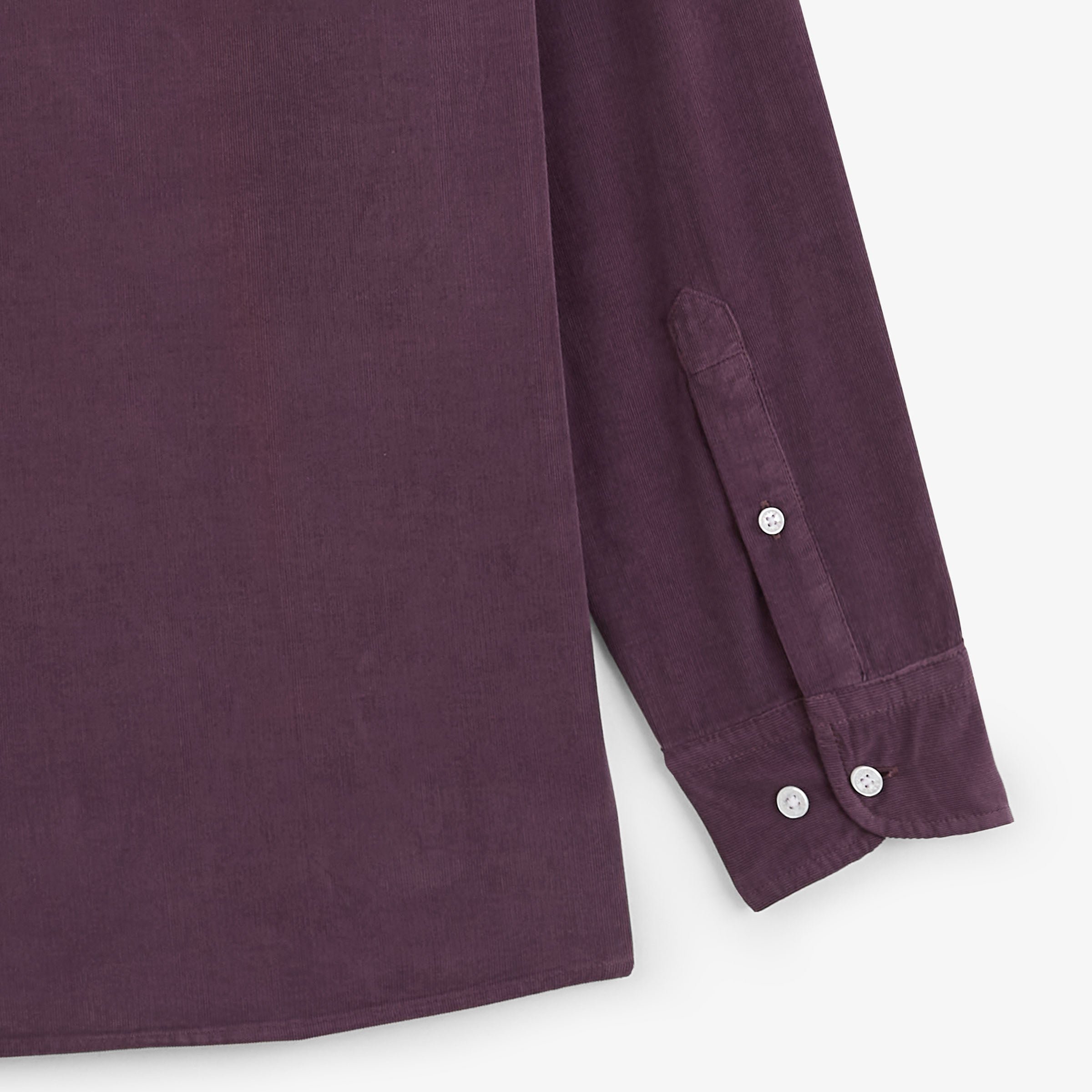 Long-sleeved corduroy velvet shirt in vine red SERGE BLANCO Purple