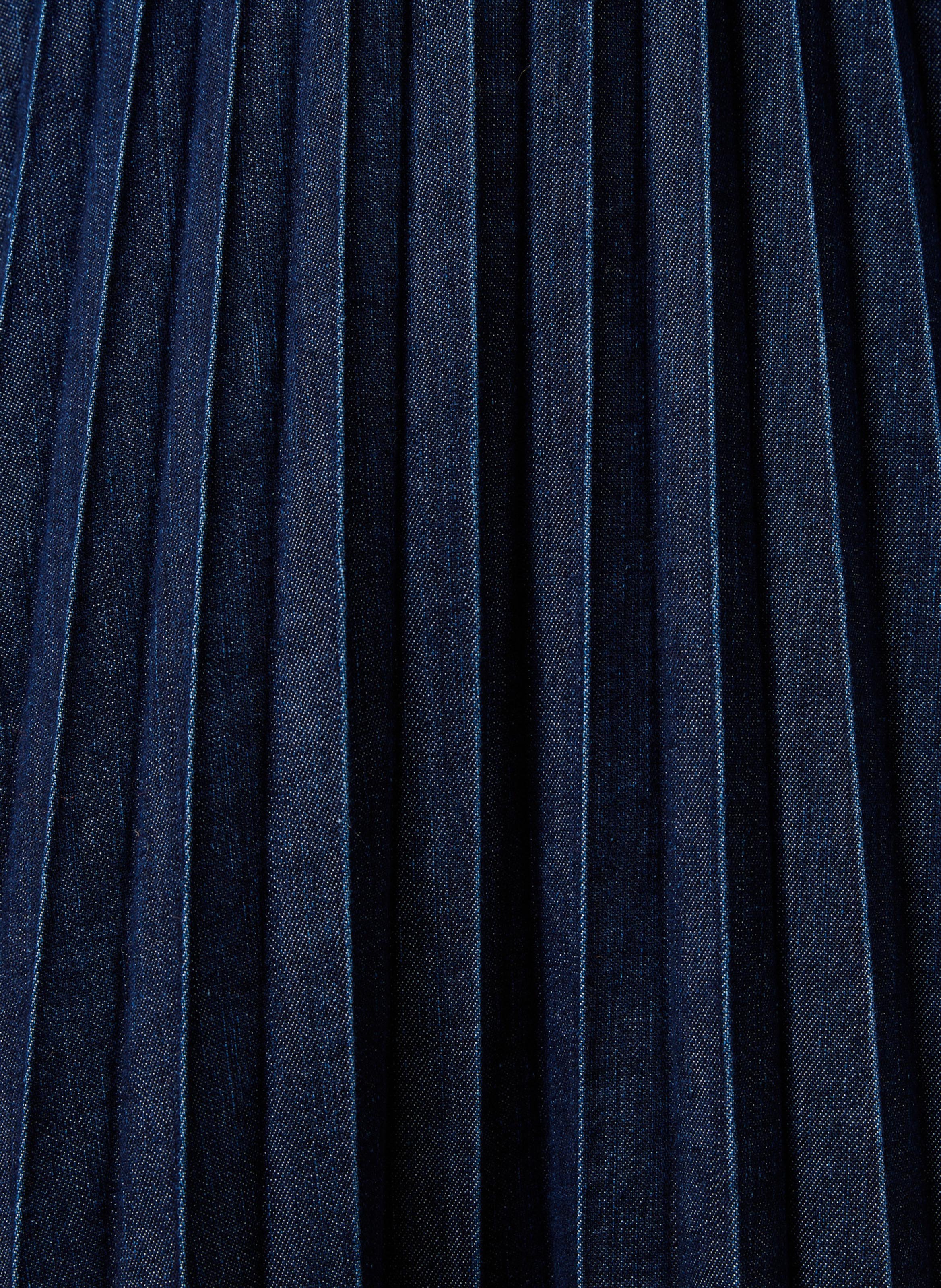 Jupe midi évasée en coton mélangé LA FEE MARABOUTEE Bleu