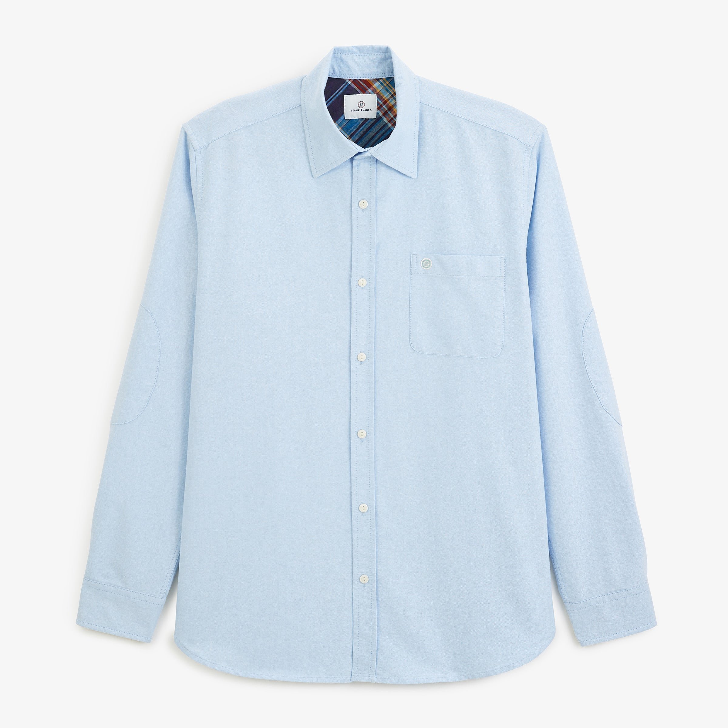 Long-sleeved Oxford shirt blanco biarritz sky blue SERGE BLANCO Blue