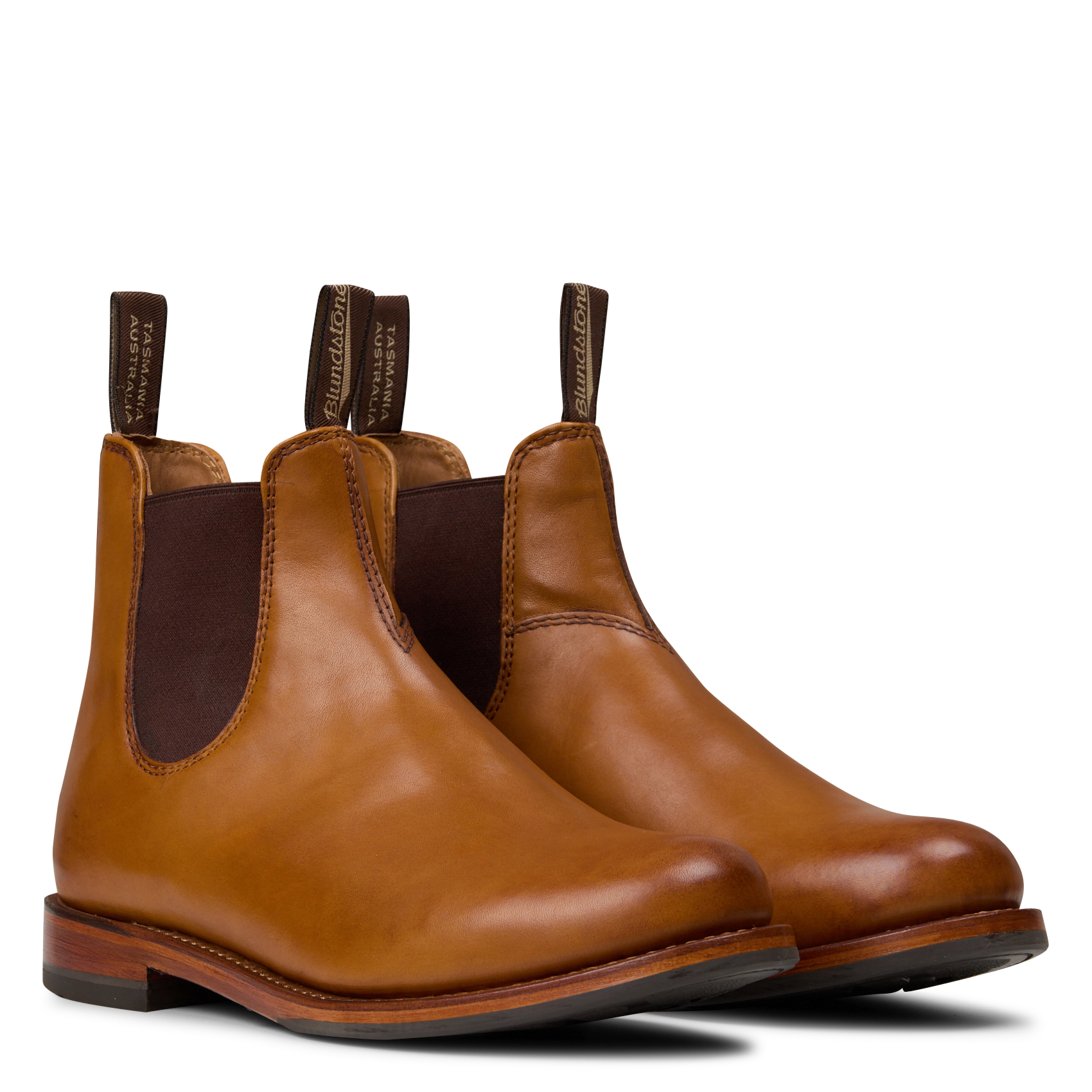Leren enkellaarzen BLUNDSTONE Bruin