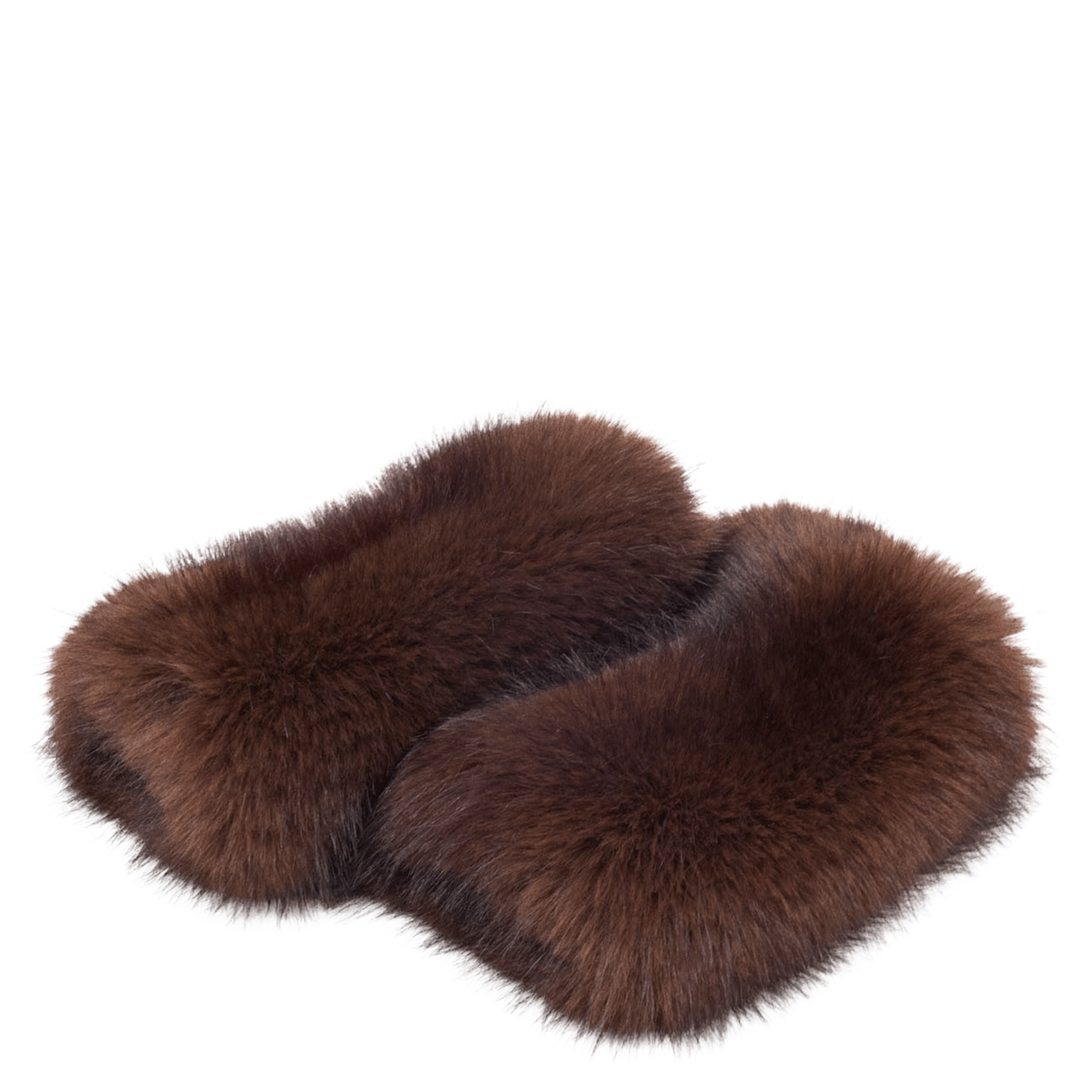 Manchettes effet fourrure MAJE Marron