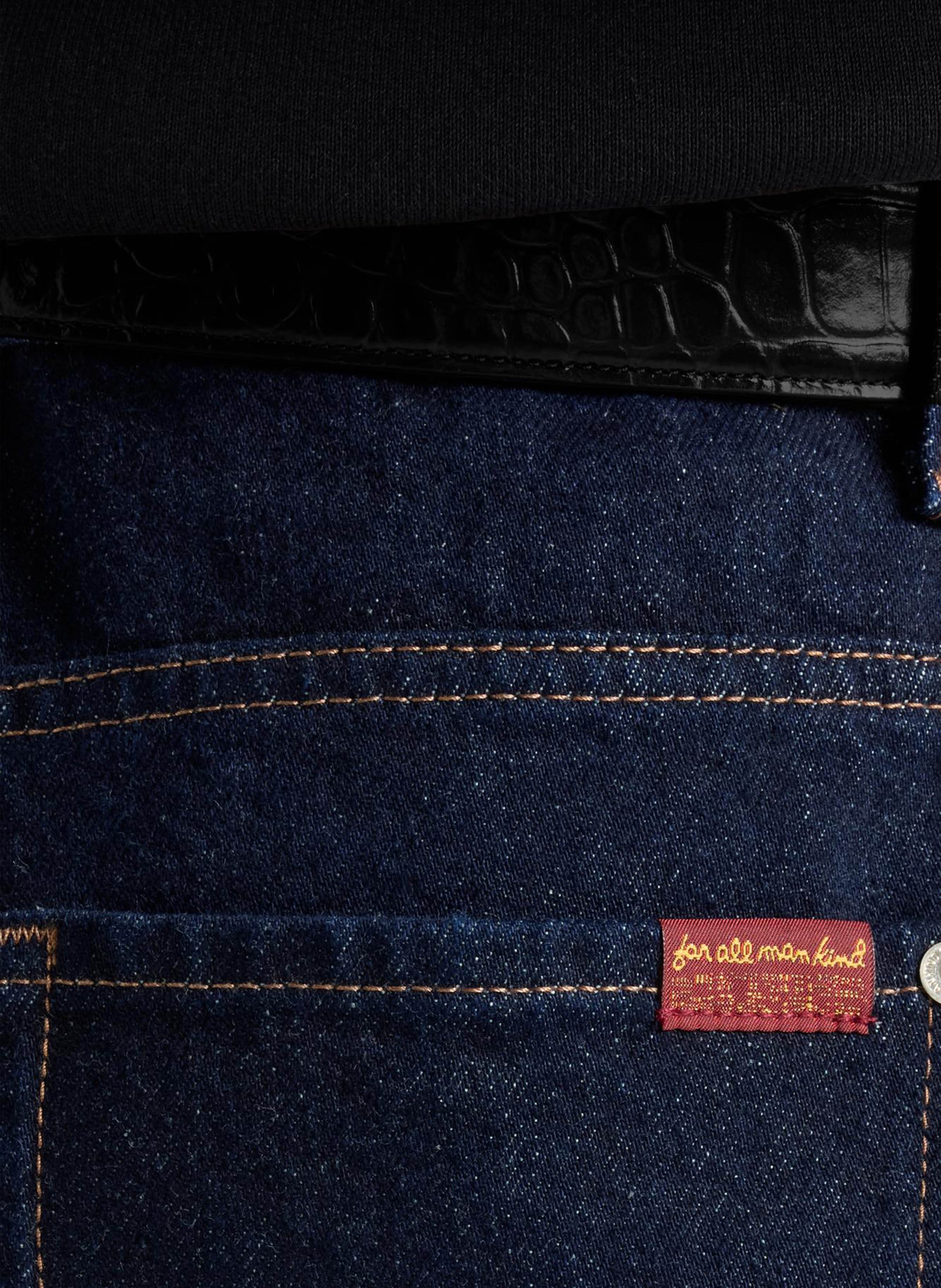 Loose-fit raw denim Bermuda shorts 7 FOR ALL MANKIND Blue