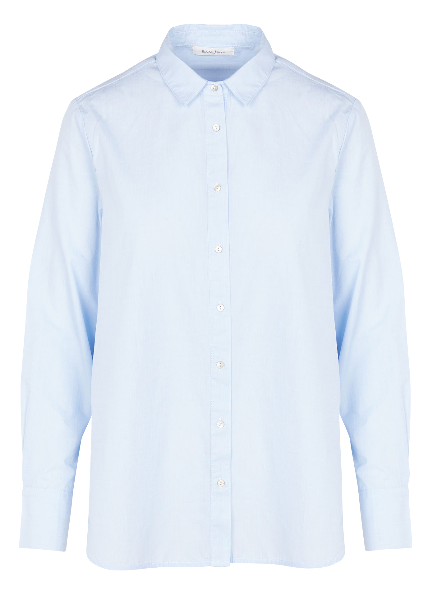 Oversized cotton shirt with classic collar BELLA JONES Blue