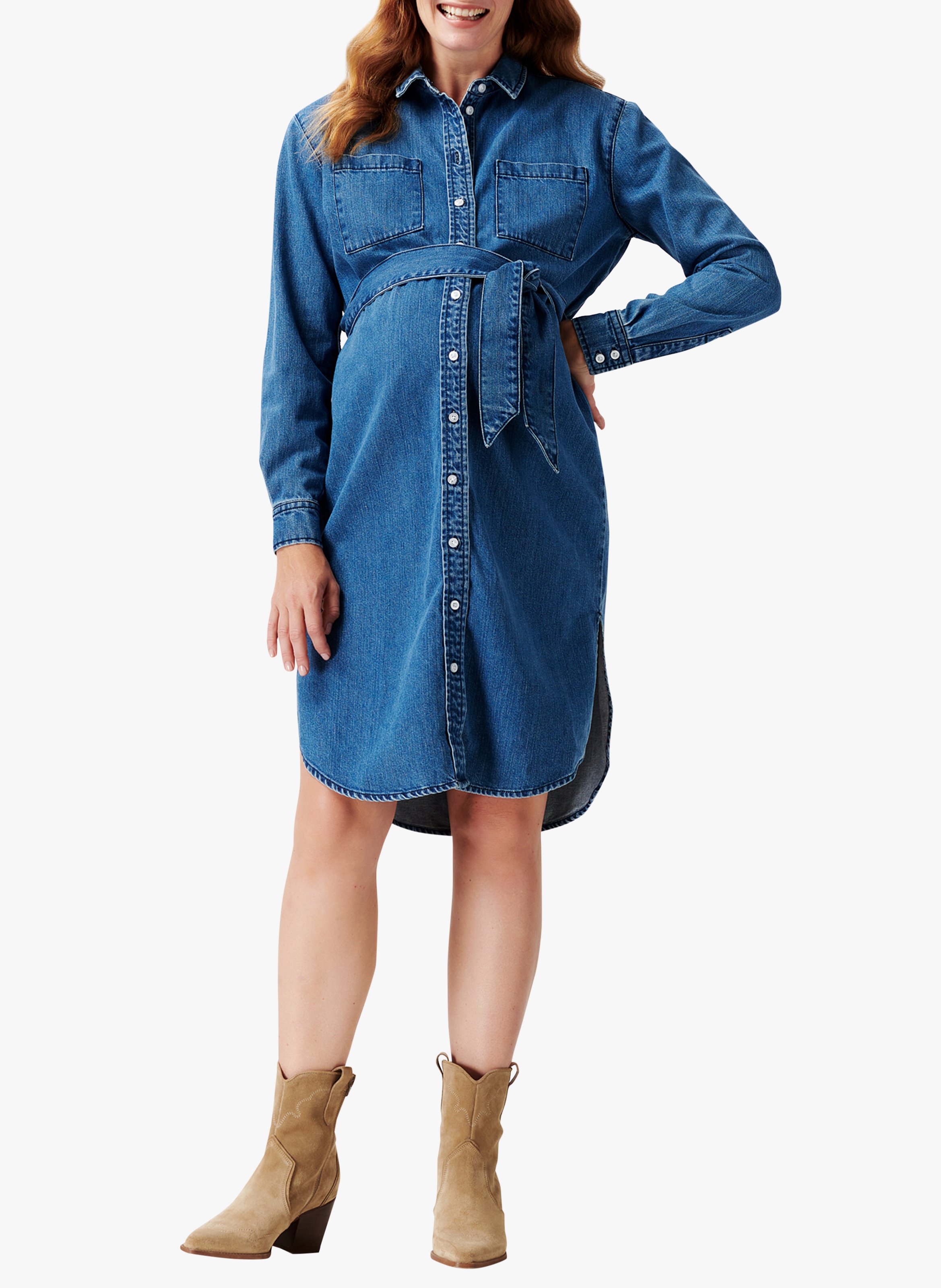 Cotton nursing dress NOPPIES Blue