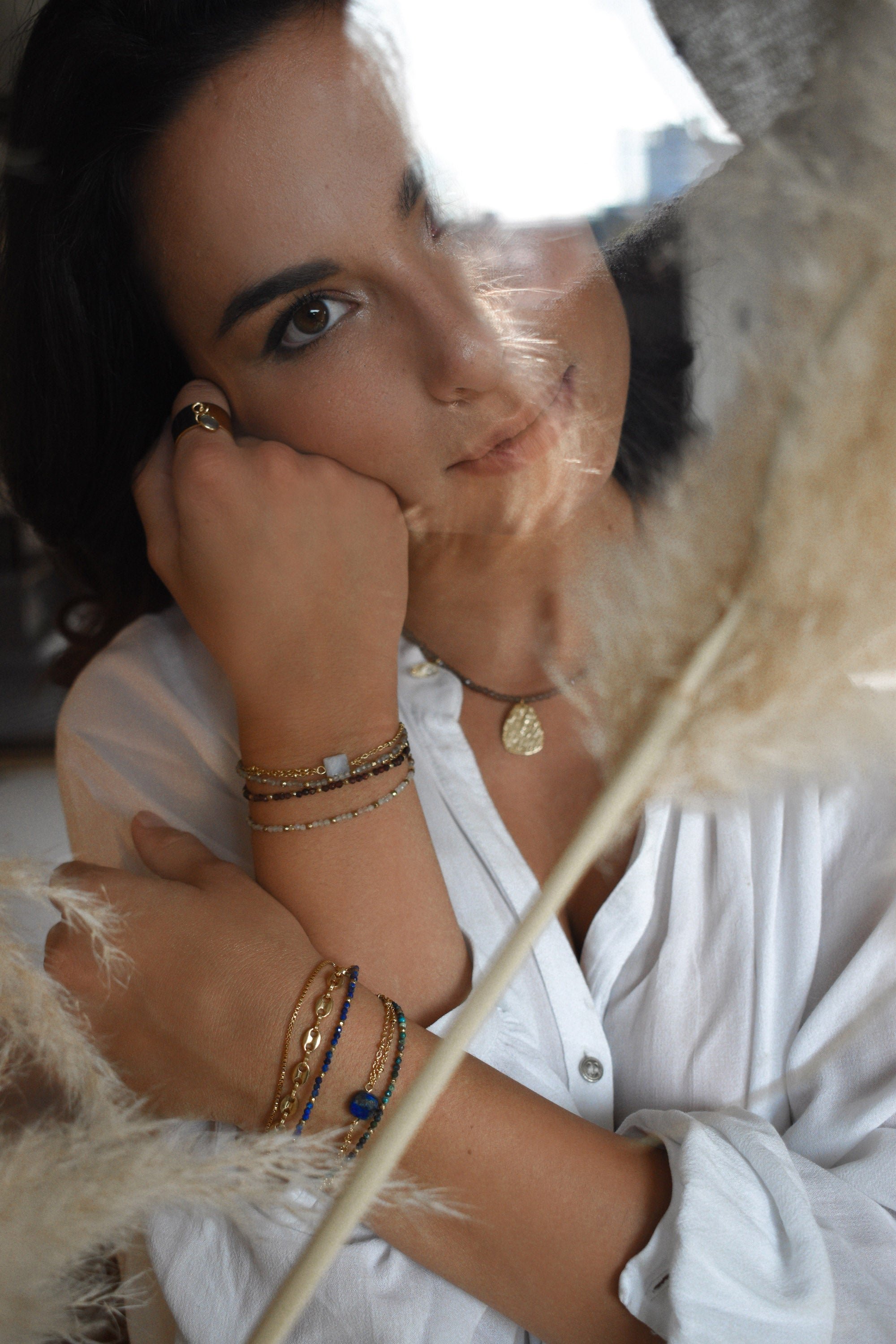 Lapis lazuli bracelet GINANDGER Blue