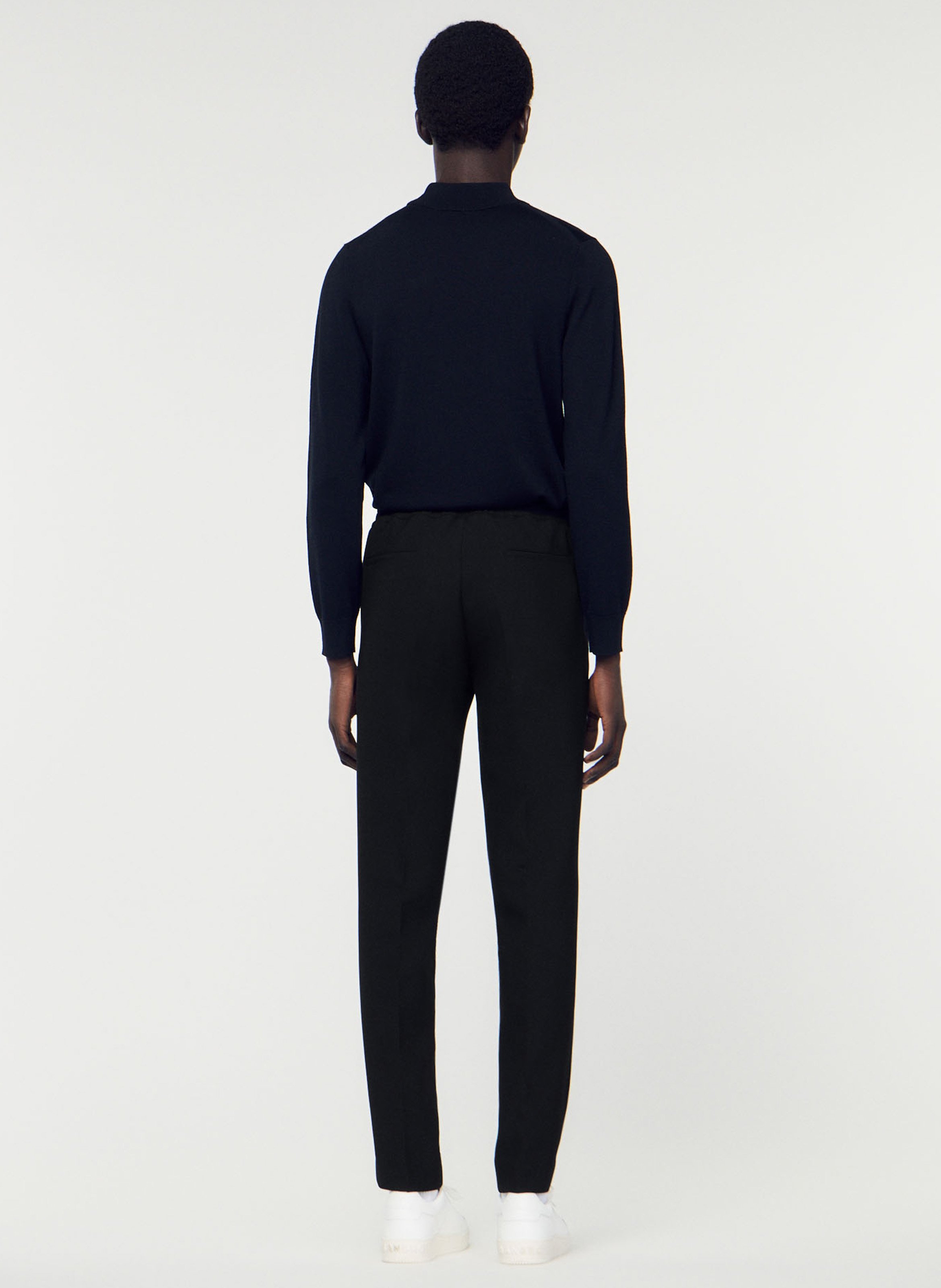 Pantalon droit  SANDRO Noir