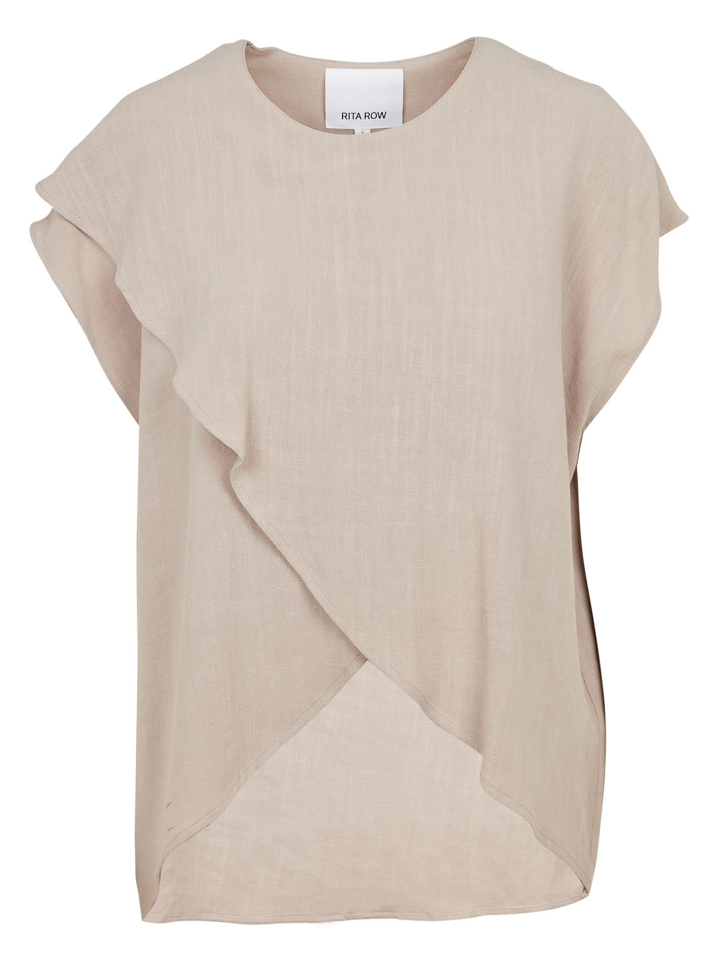 Top ample à encolure ronde uni RITA ROW Beige