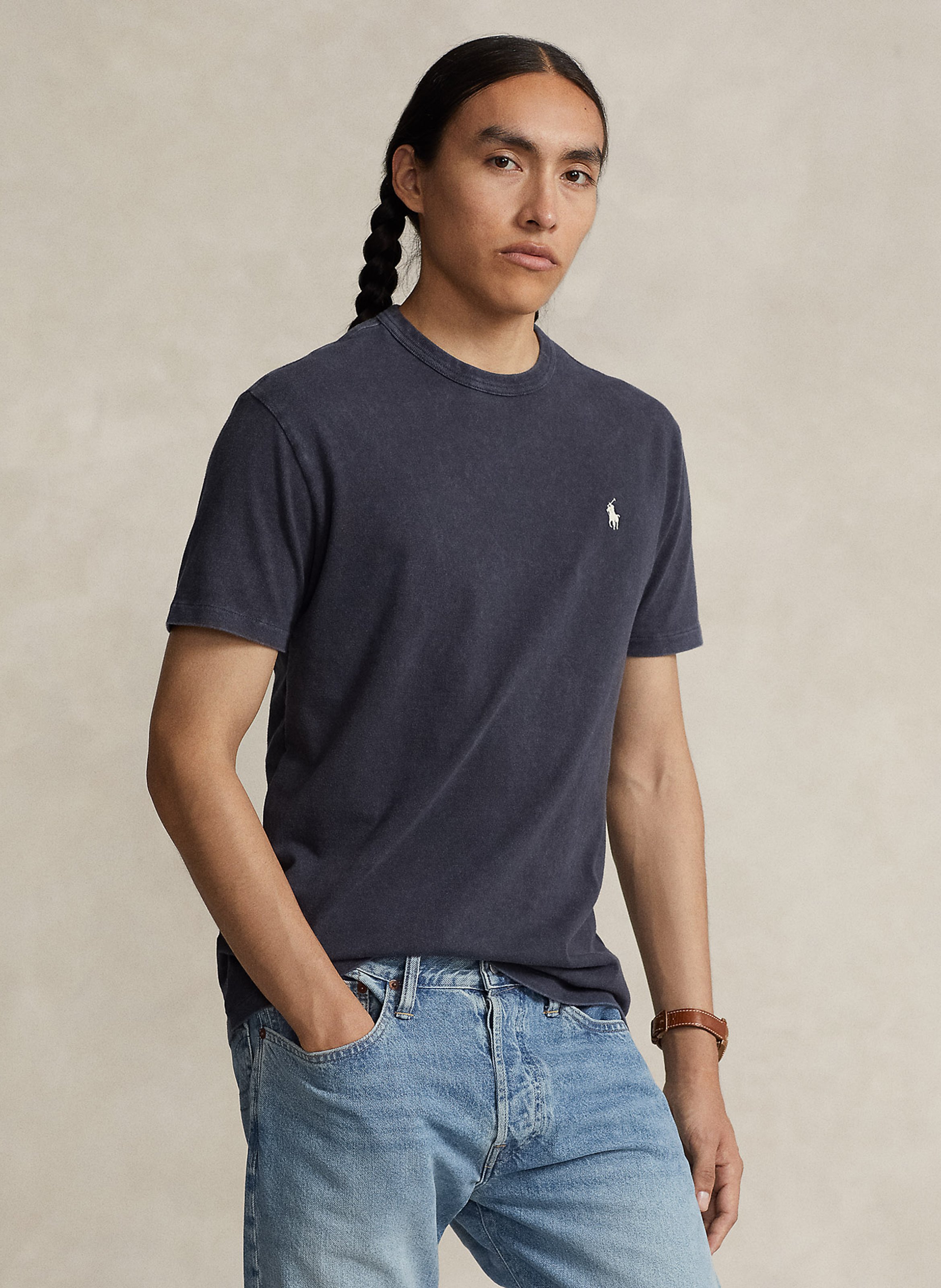 Ralph lauren black crew neck t shirt online