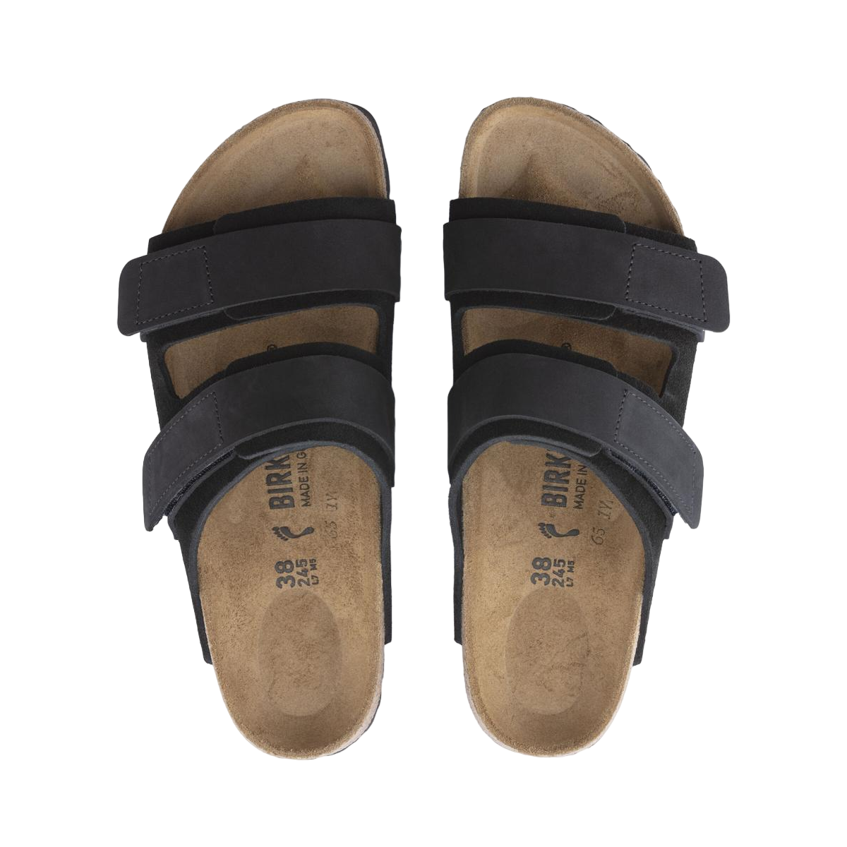 Faux leather sandals Black
