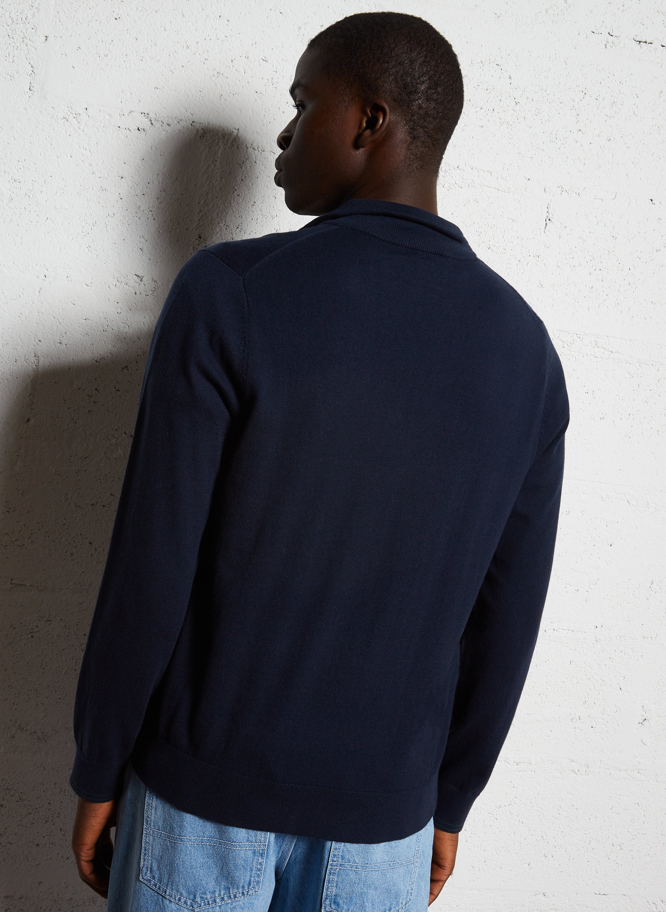 Cotton-blend high-neck zipped sweater PAUL SMITH Blue