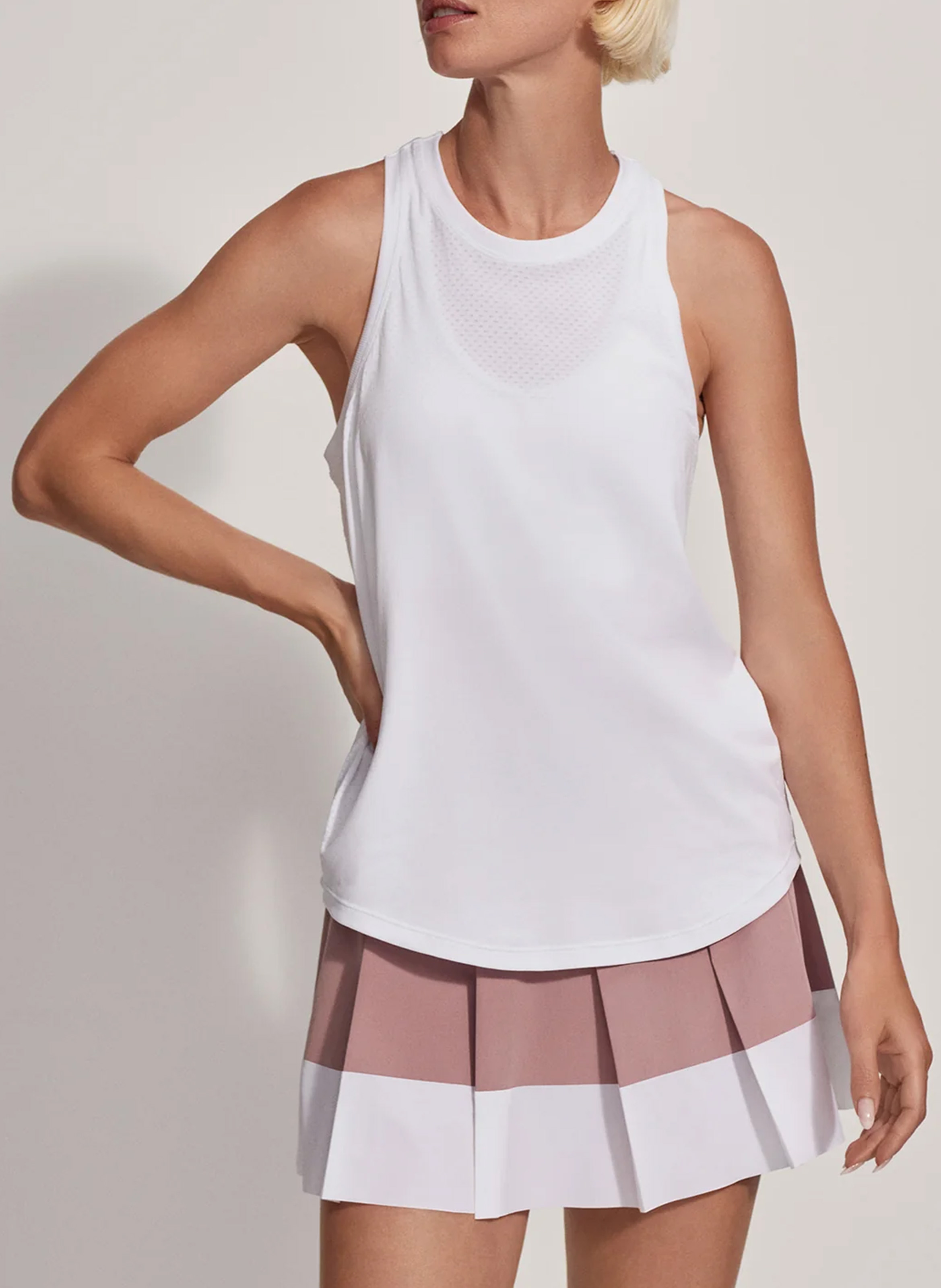 Débardeur de sport à col rond VARLEY Blanc