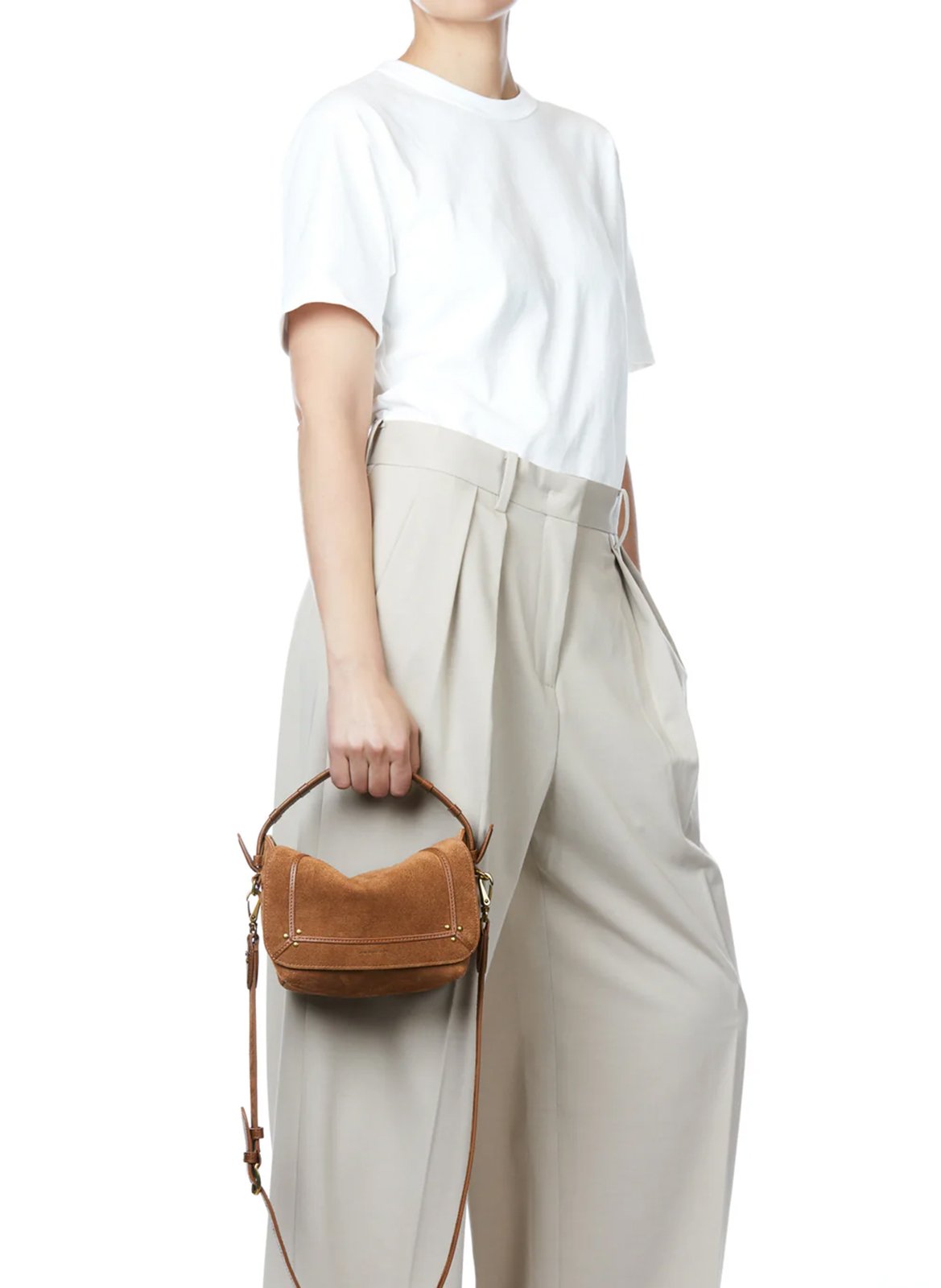 Leather shoulder bag JEROME DREYFUSS Brown