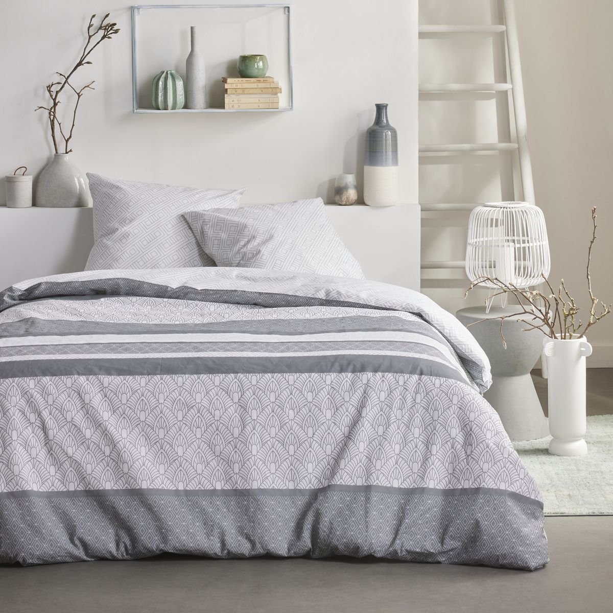 Printed bedding set TODAY LINGE DE MAISON Grey