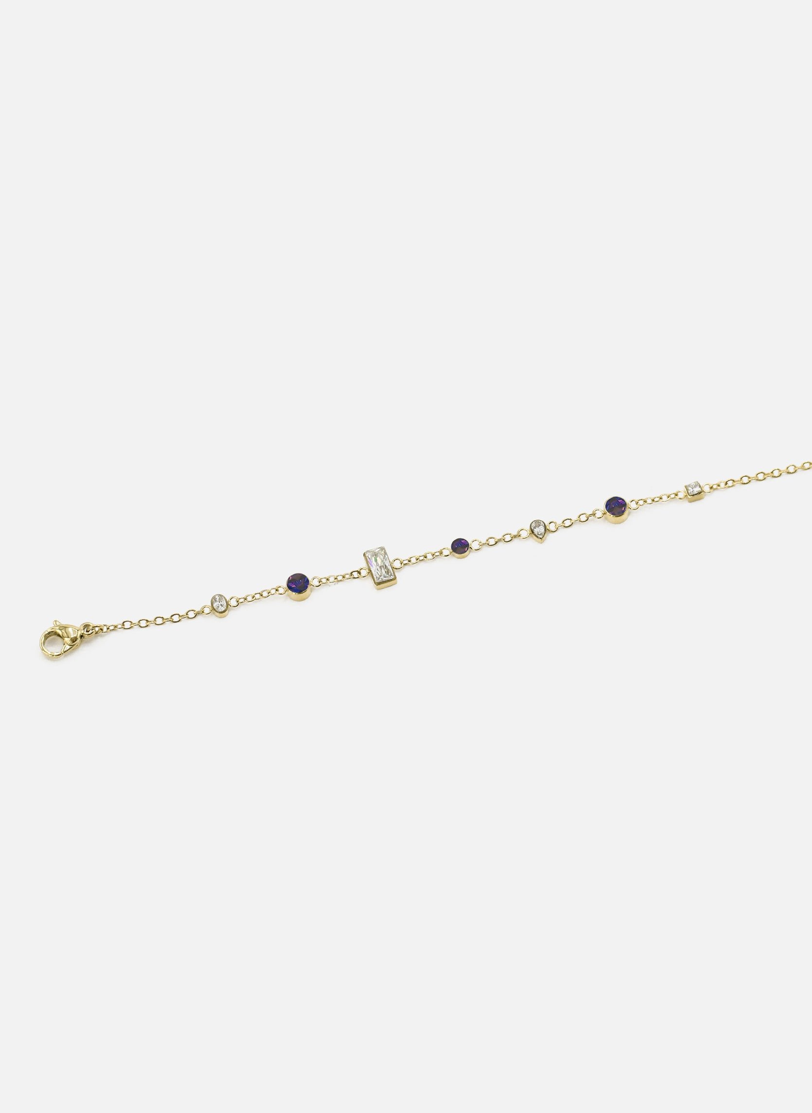 Chain bracelet Helena AEC Paris Purple