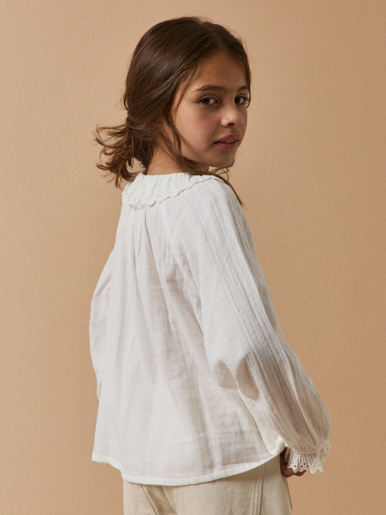 Cotton gauze shirt CYRILLUS White