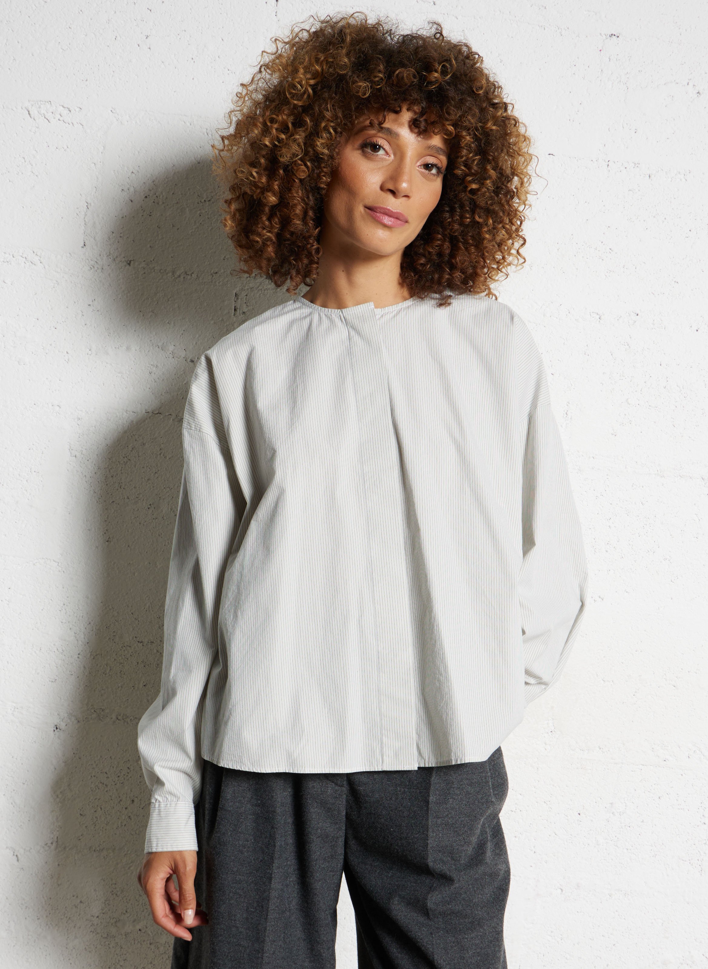 Katoenen oversized blouse BELLEROSE Blauw