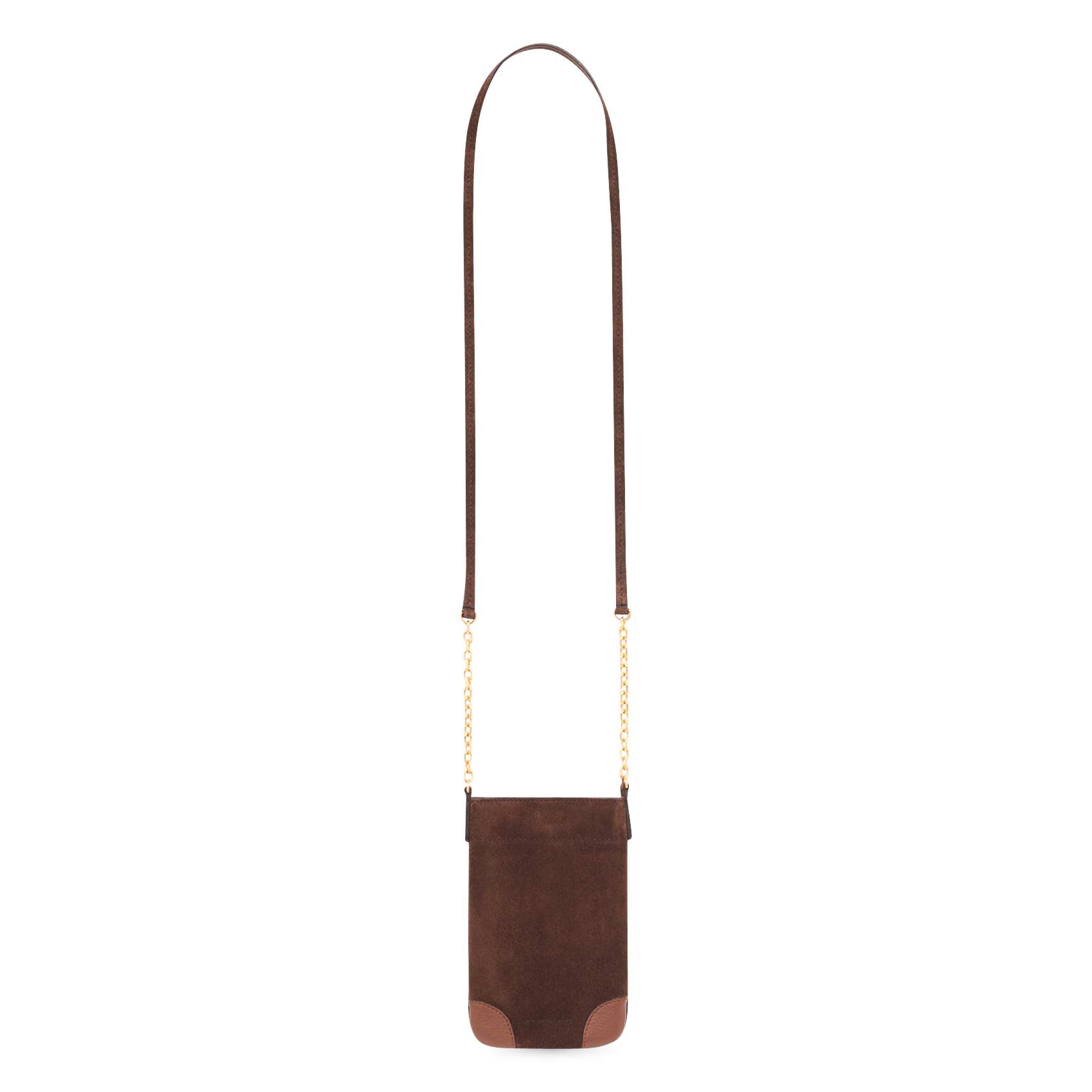 Porte téléphone en cuir GERARD DAREL Marron