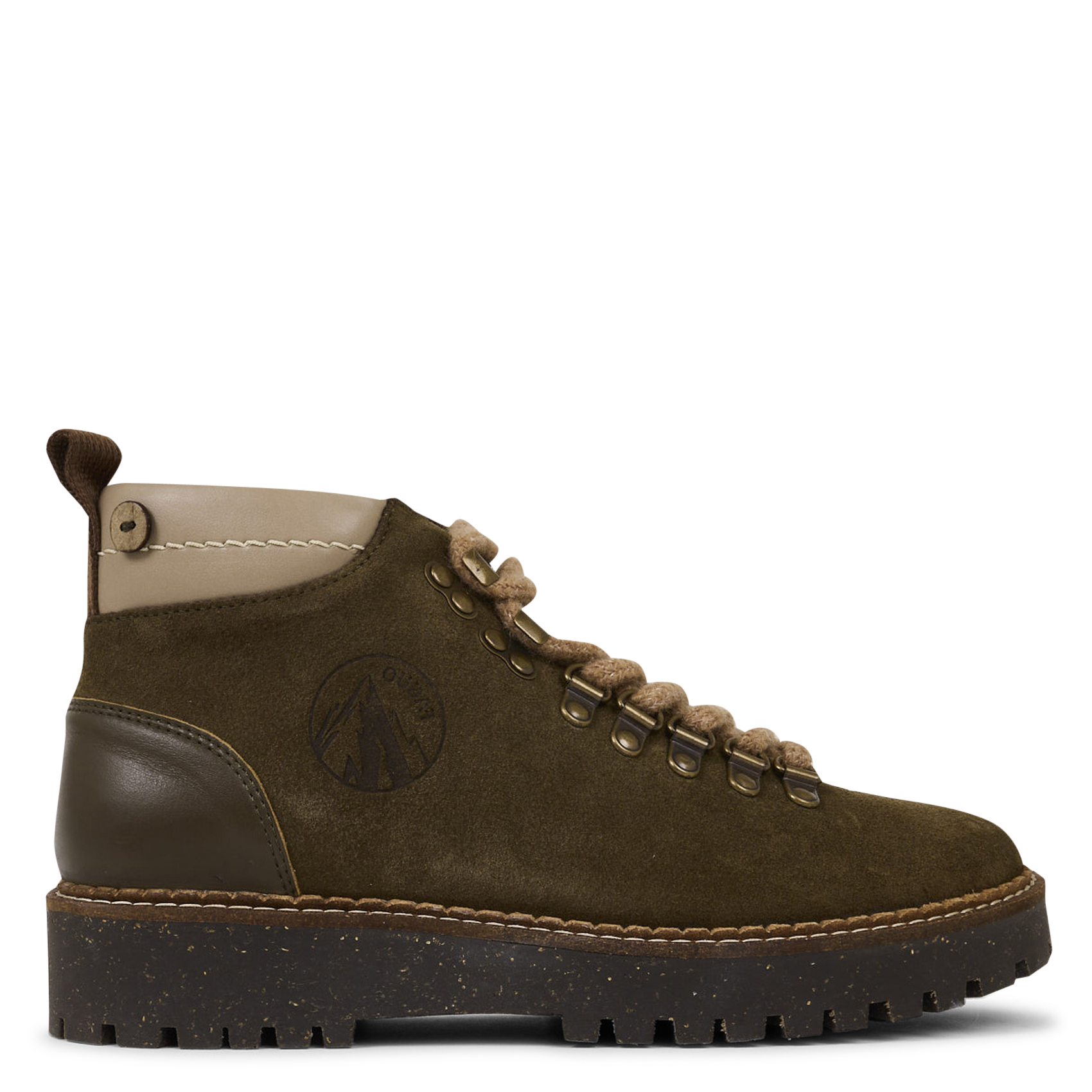 Leder-Schnürstiefel FAGUO Khaki
