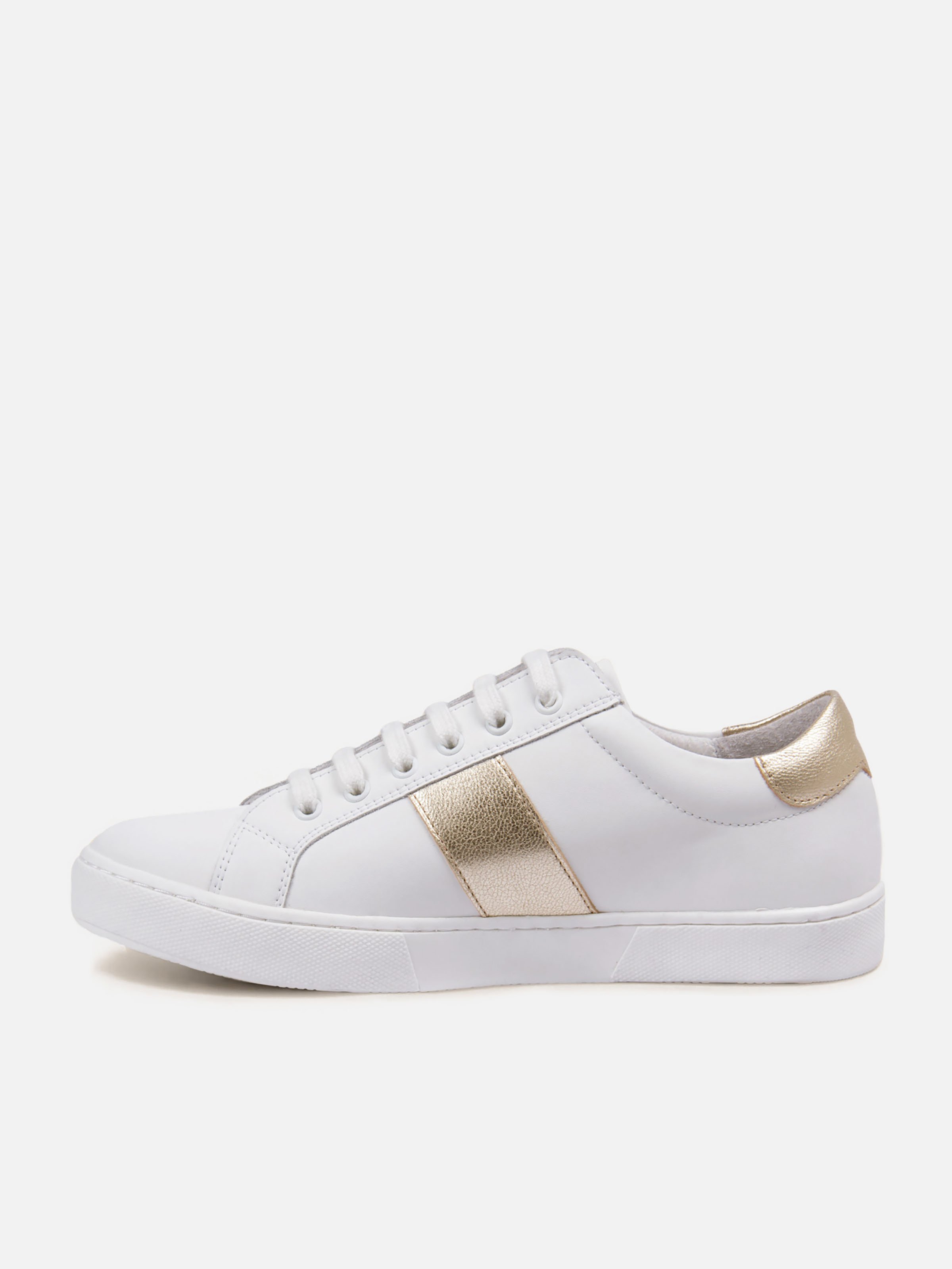 Victory leather lace-up sneakers JULES & JENN White
