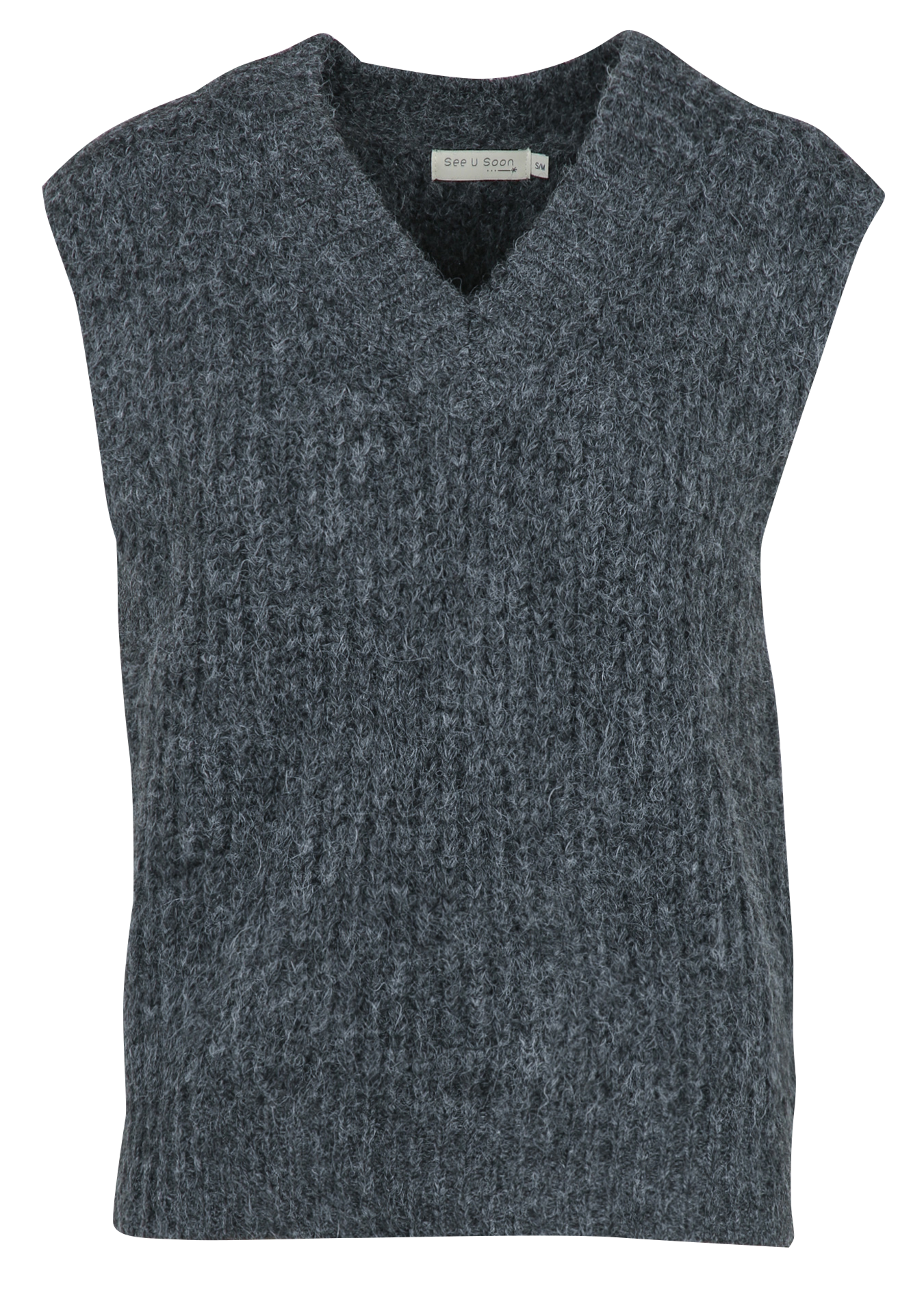 Pull col V sans manche SEE U SOON Argent