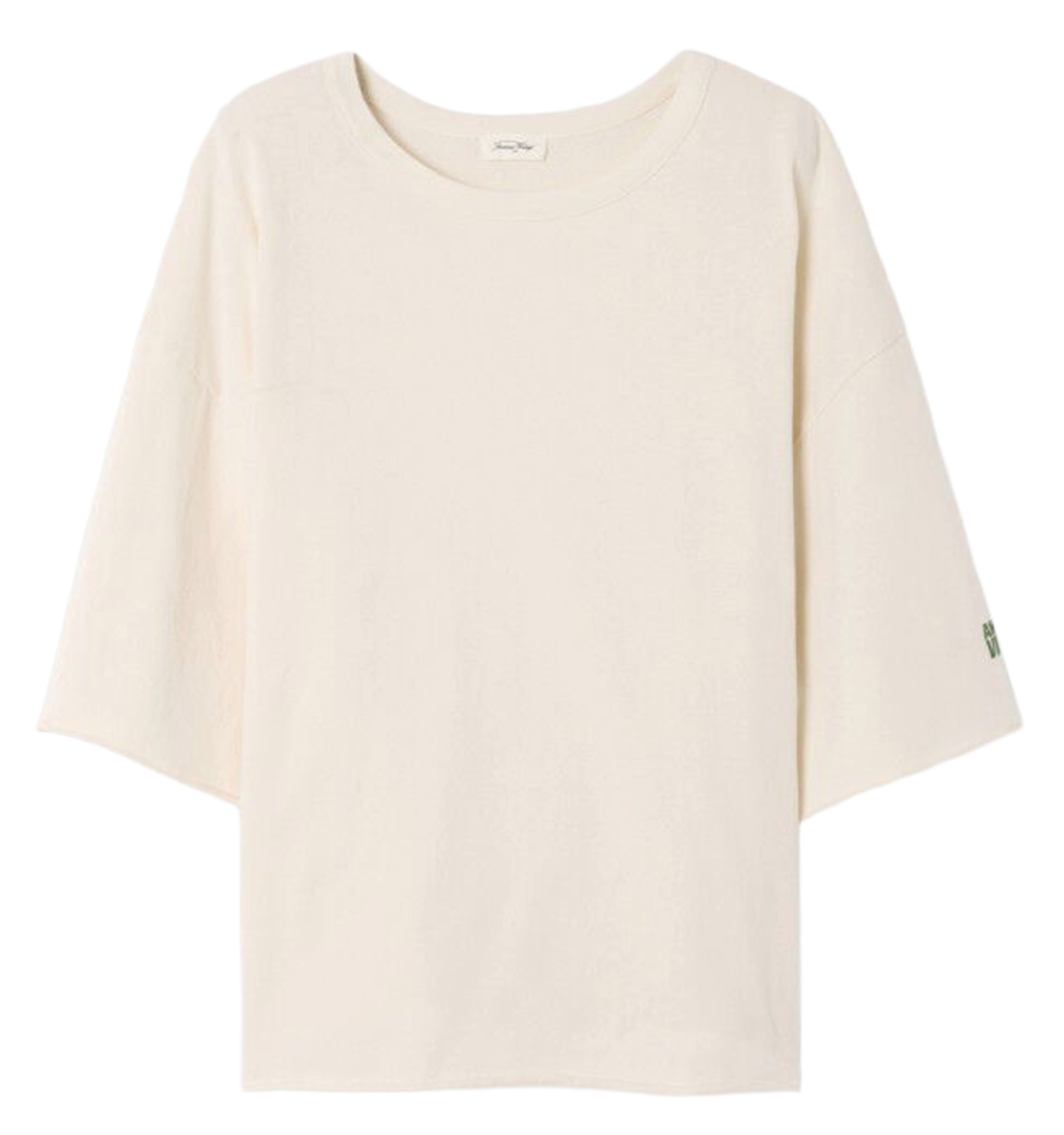 Oversized round-neck cotton T-shirt AMERICAN VINTAGE Beige
