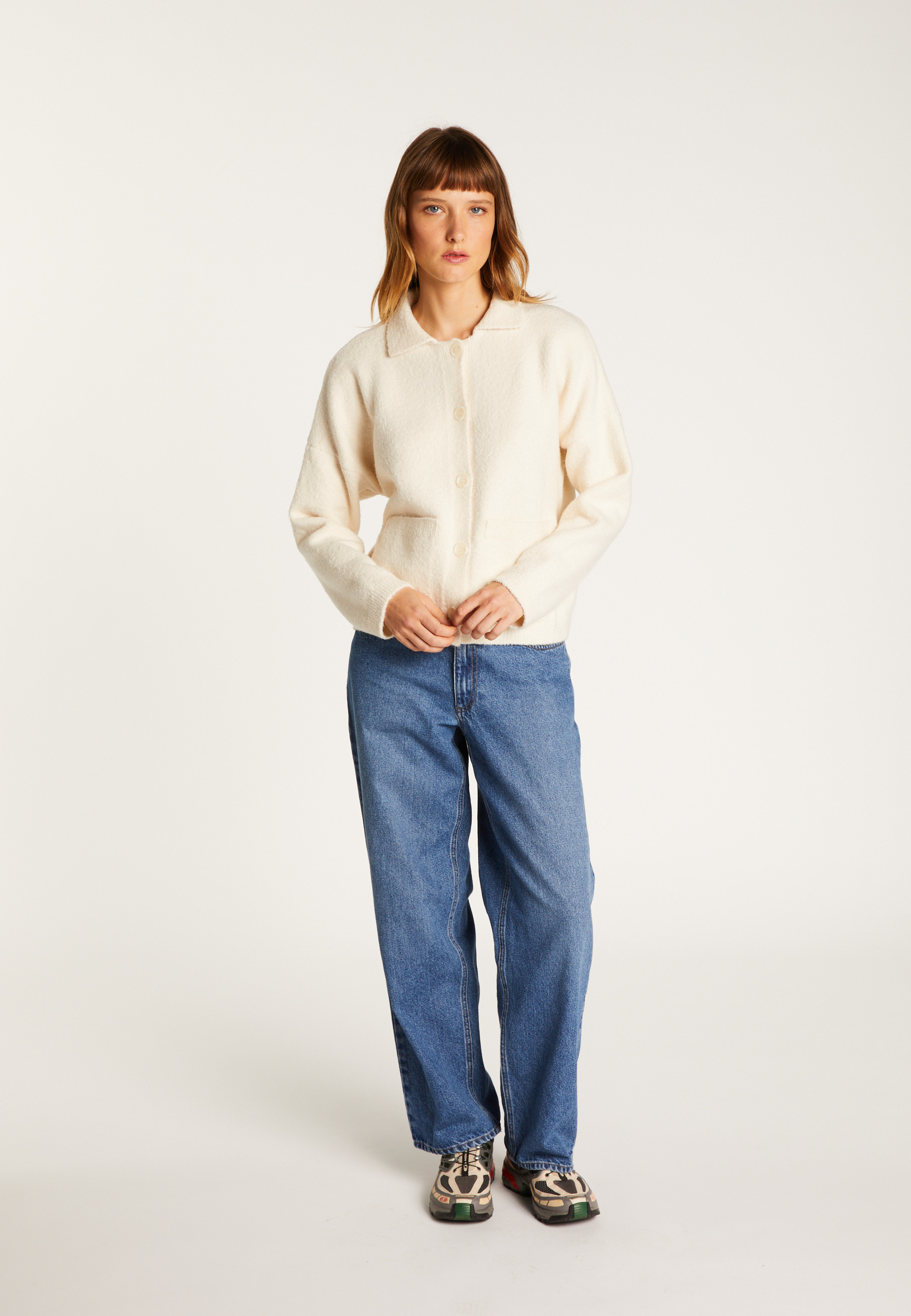 Cotton cardigan MAISON MONTAGUT White