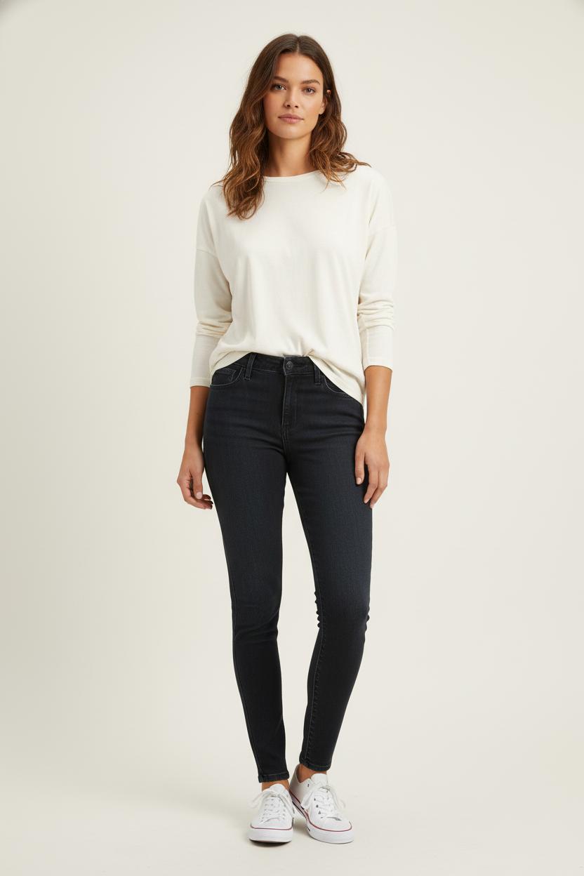 Cropped slim jeans with studs LEVI'S - Seconde main Black