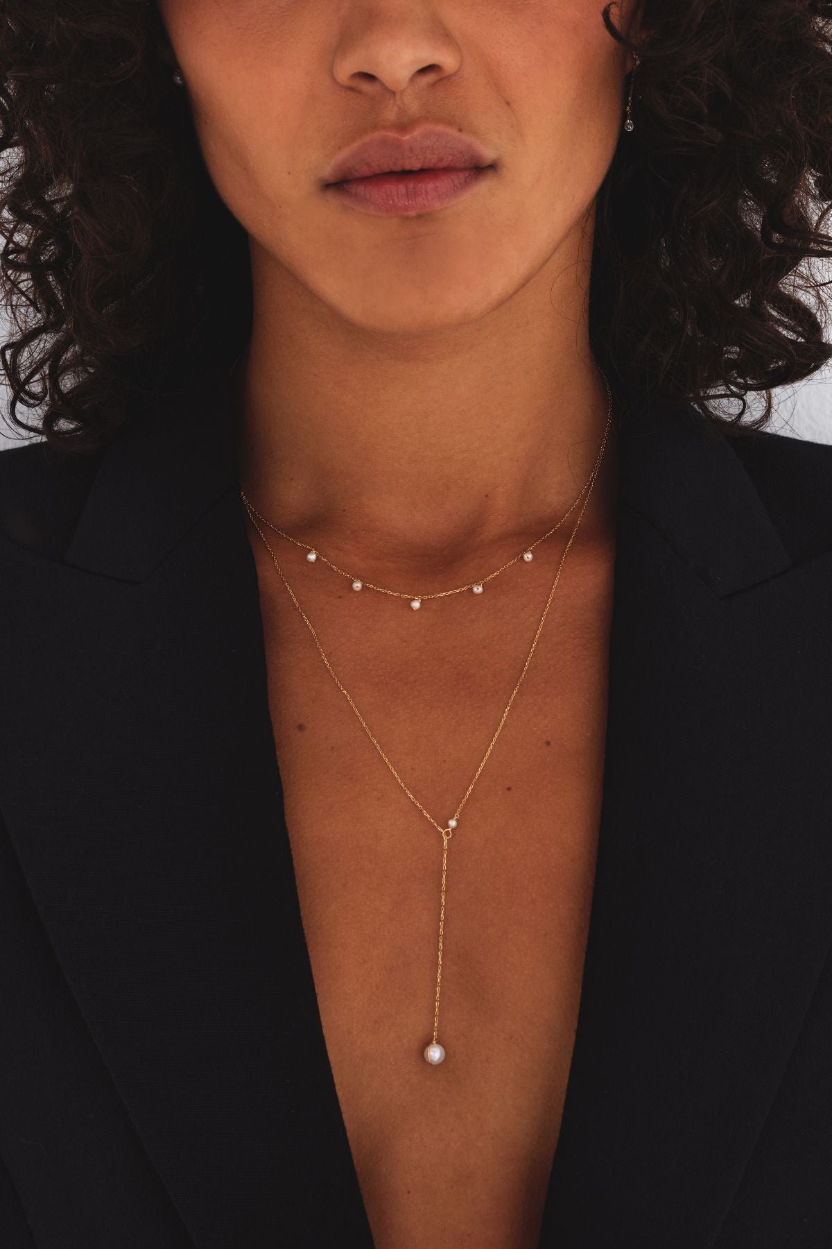 Vice-versa necklace in 18k gold with pearls YAY Golden