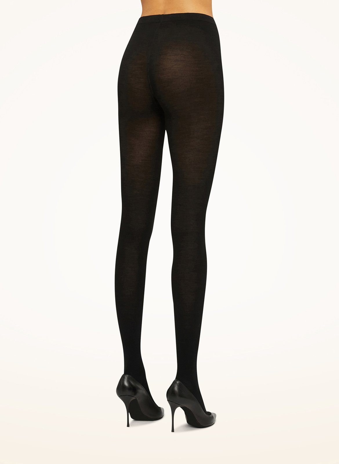 Wool tights Black