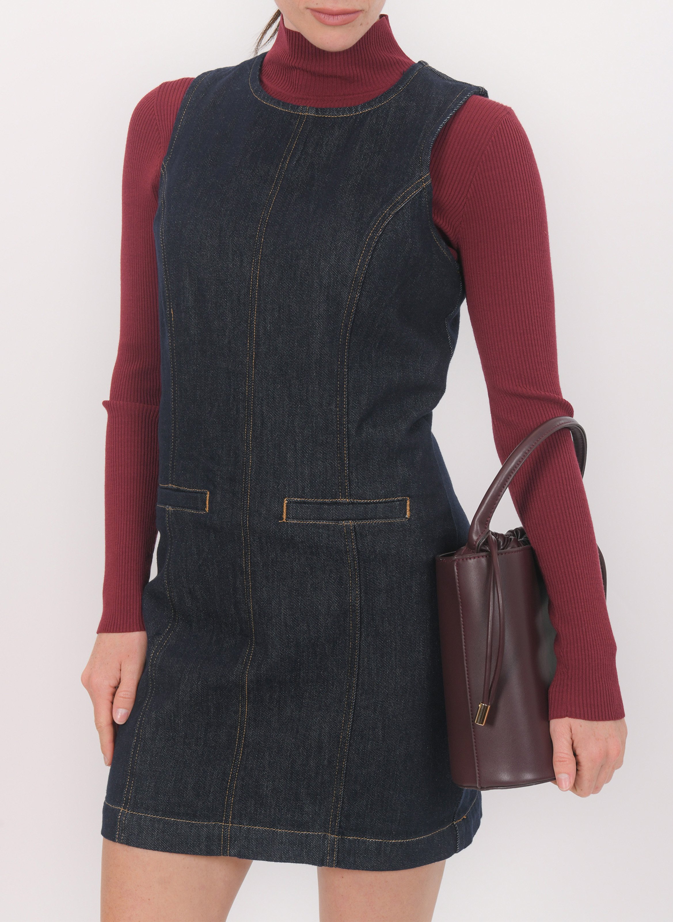 Fitted short dress in raw denim KOOKAI Raw denim