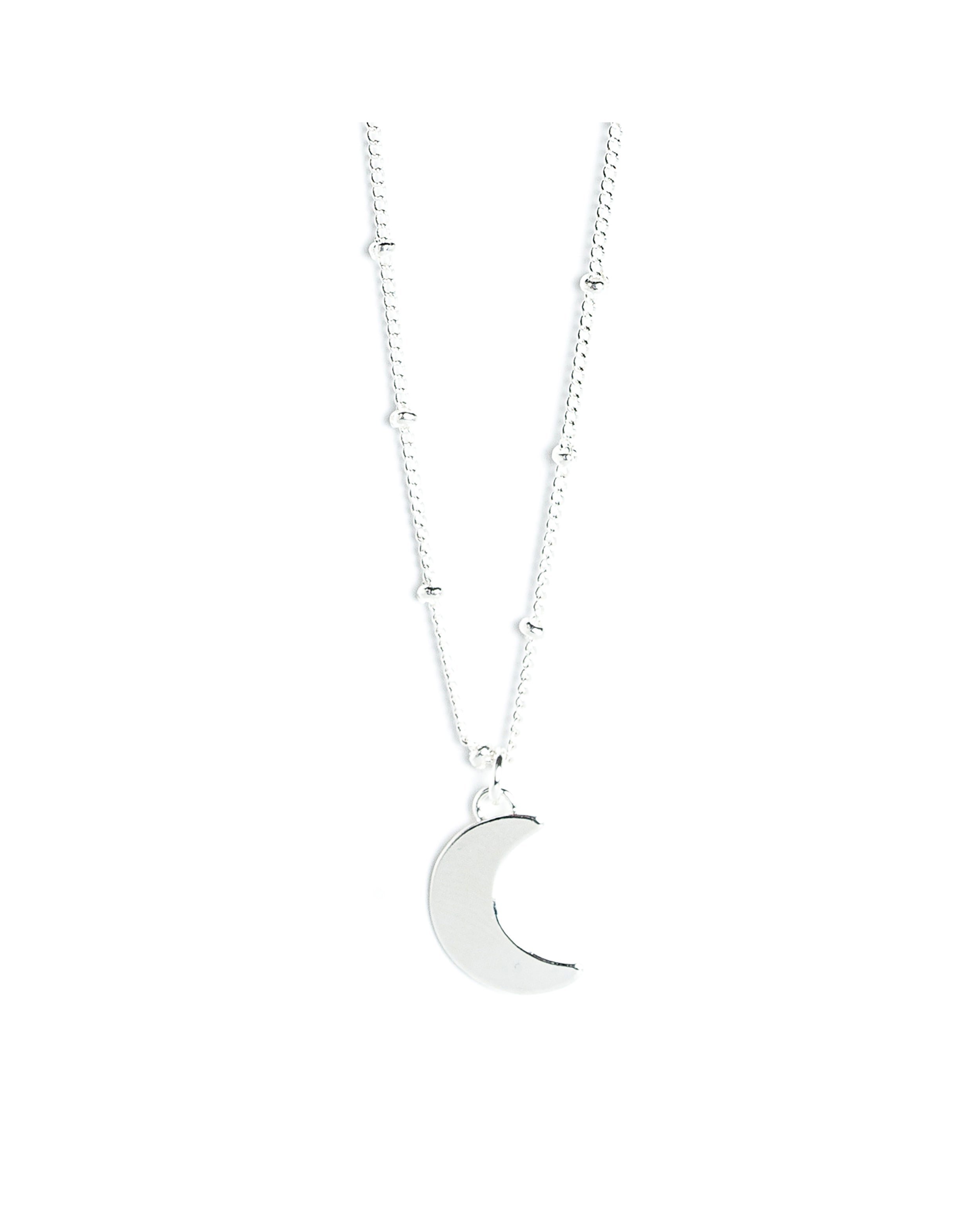 Silver-plated moon necklace SilverMONSIEUR SIMONE