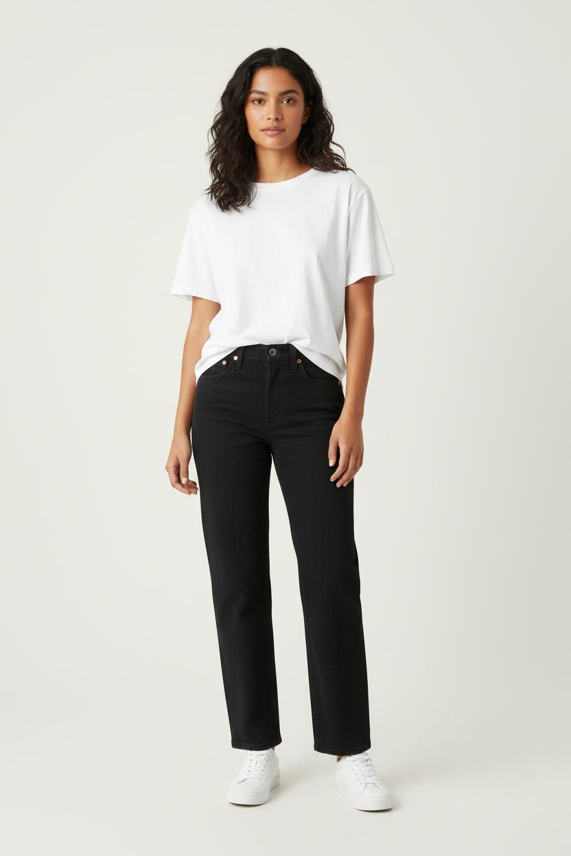 Cropped slim jeans with studs LEVI'S - Seconde main Black