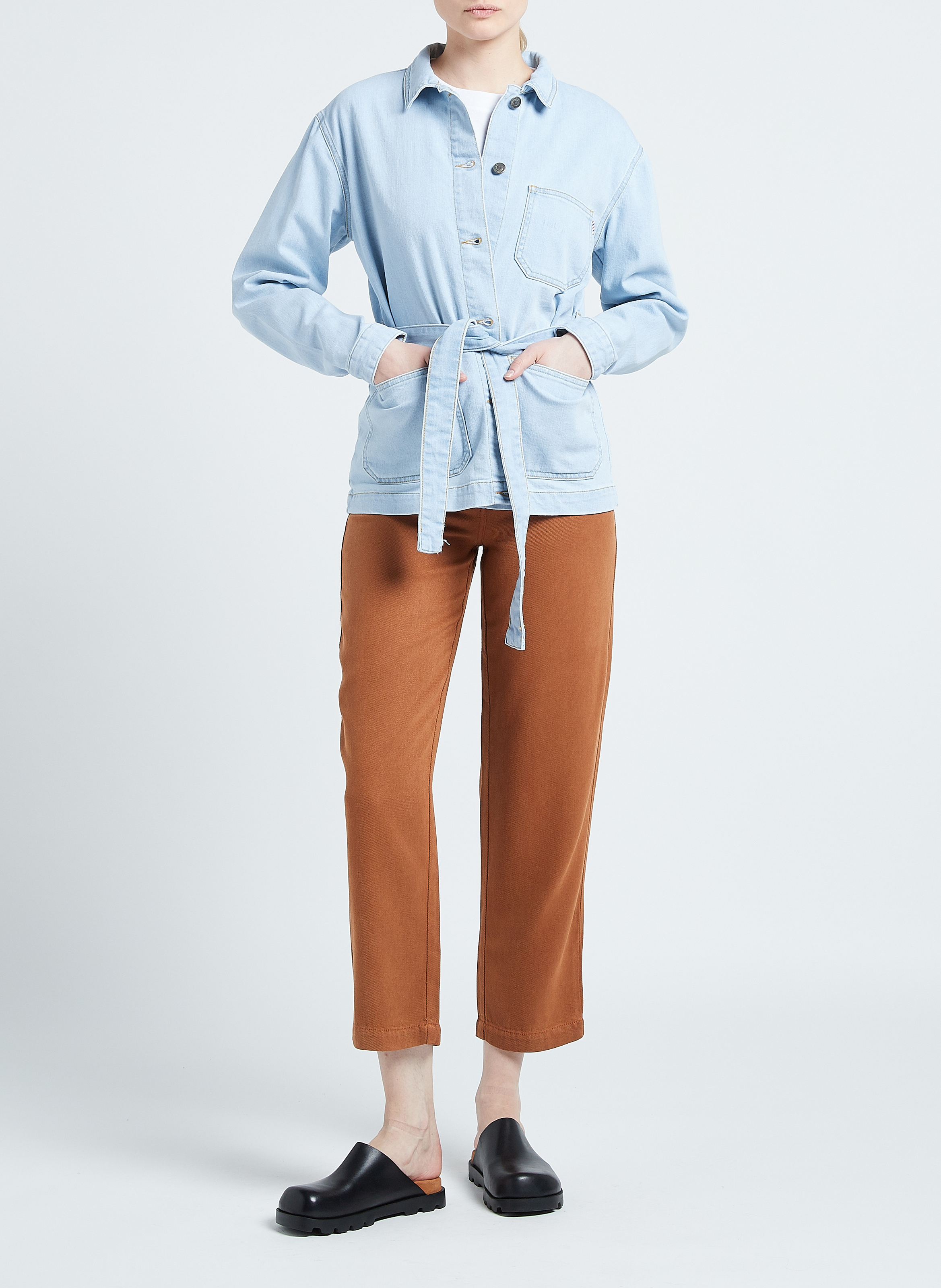 Jeansjacke aus Baumwoll-Mix mit klassischem Kragen LA PETITE FRANCAISE Bleached Jeans