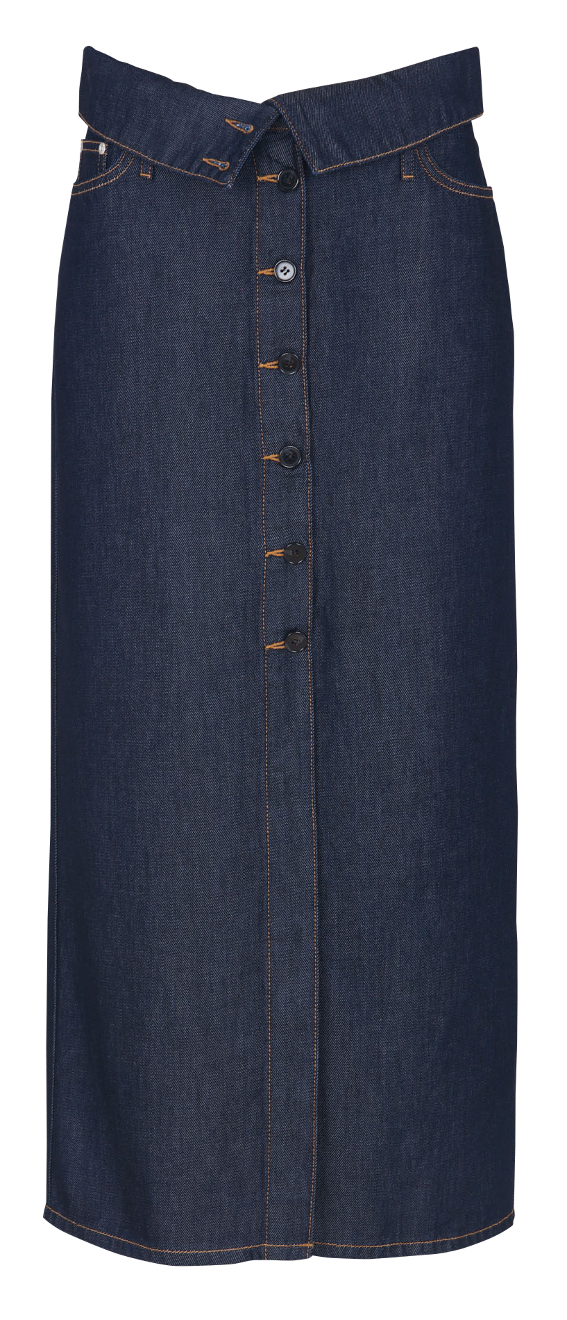 Jupe midi en denim IRO Bleu