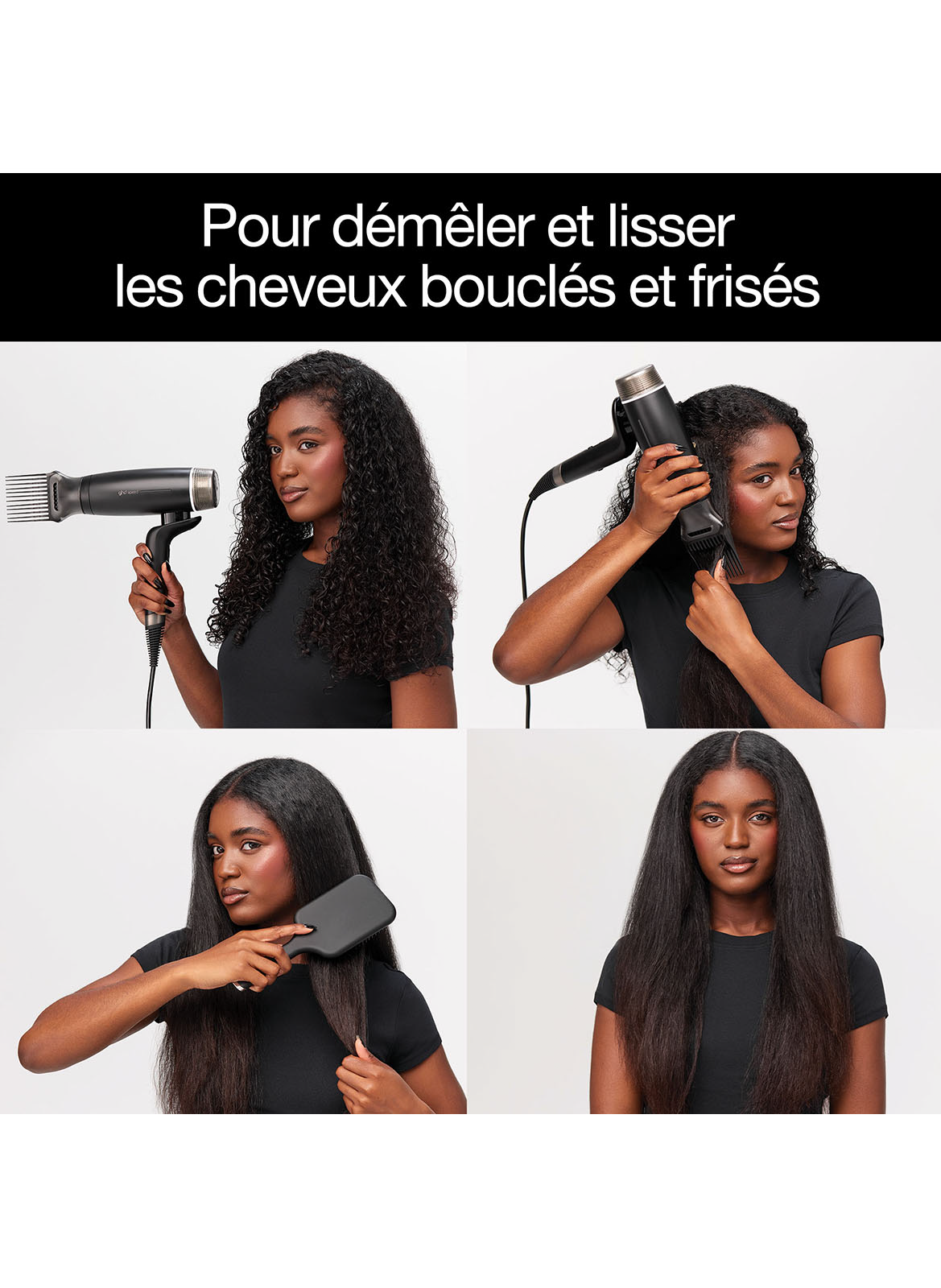 COMB NOZZLE FOR GHD SPEED HAIR DRYER GHD Noir